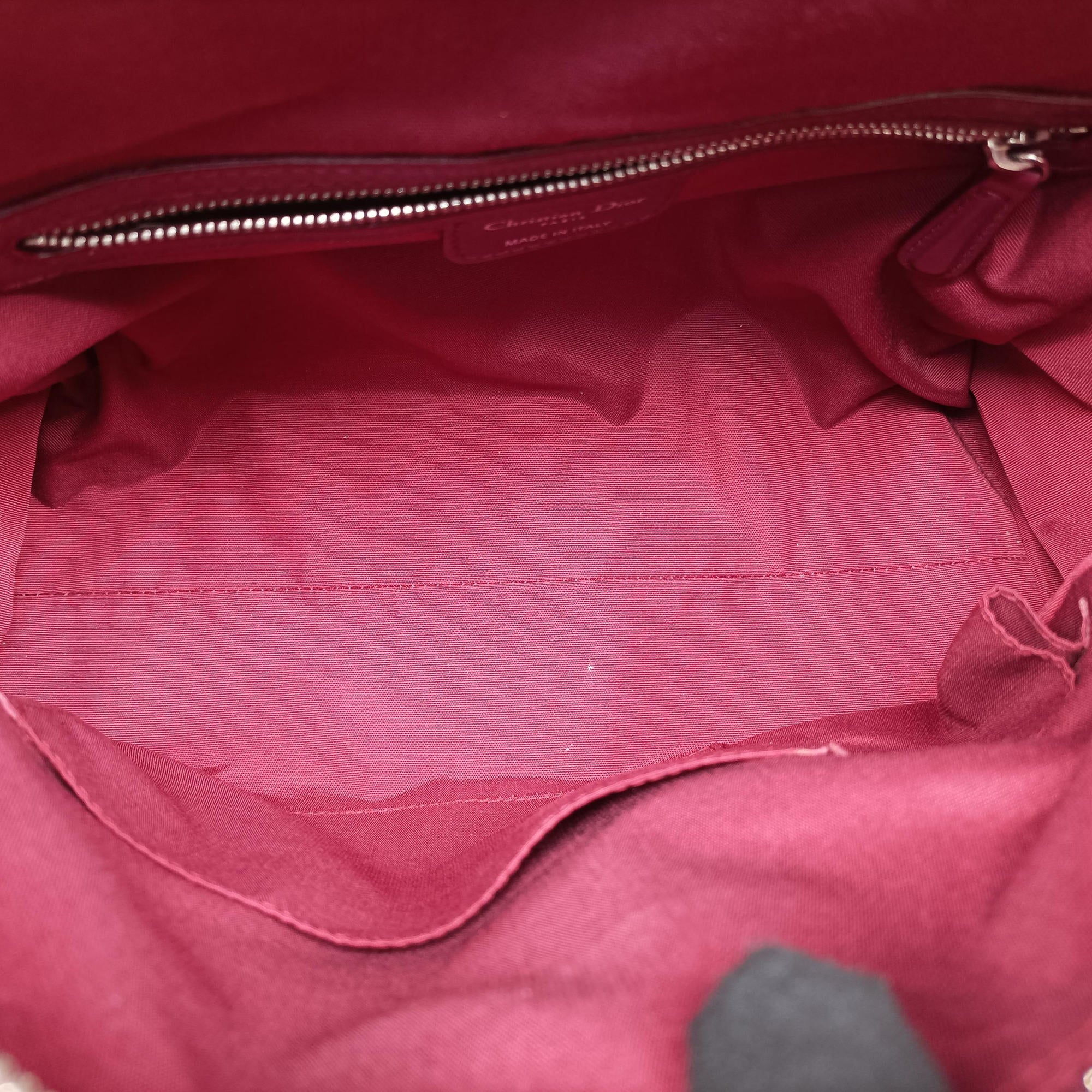 Pre-owned Christian Dior Karenina Burgundy lambskin  handbag | stylenewstar