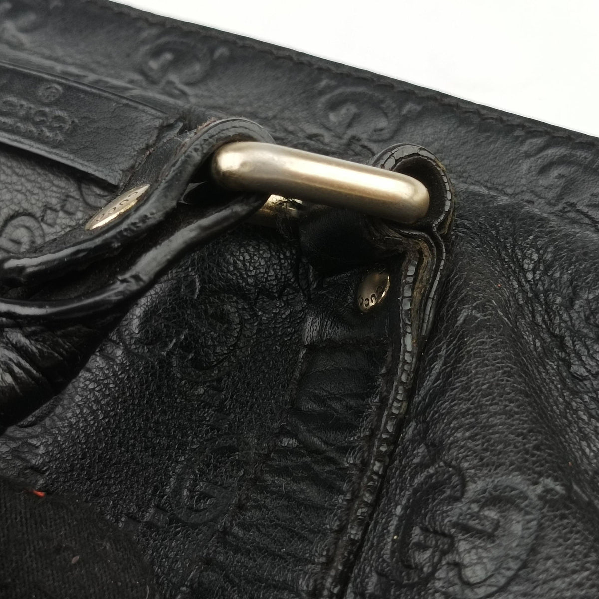 Secondhand Gucci Guccissima briefcase Black Leather 208463 handbag | stylenewstar