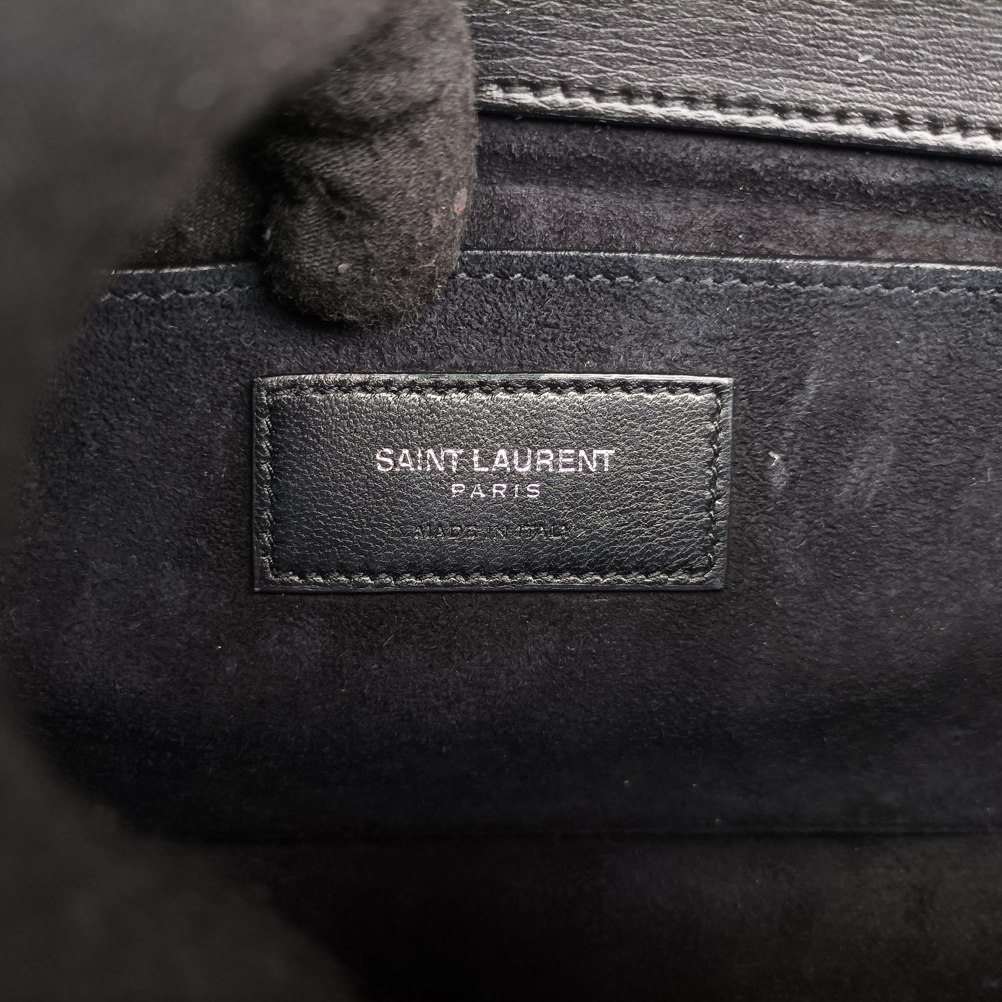 Pre-owned Yves Saint Laurent SUNSET Black Leather 442906 shoulderbag | stylenewstar
