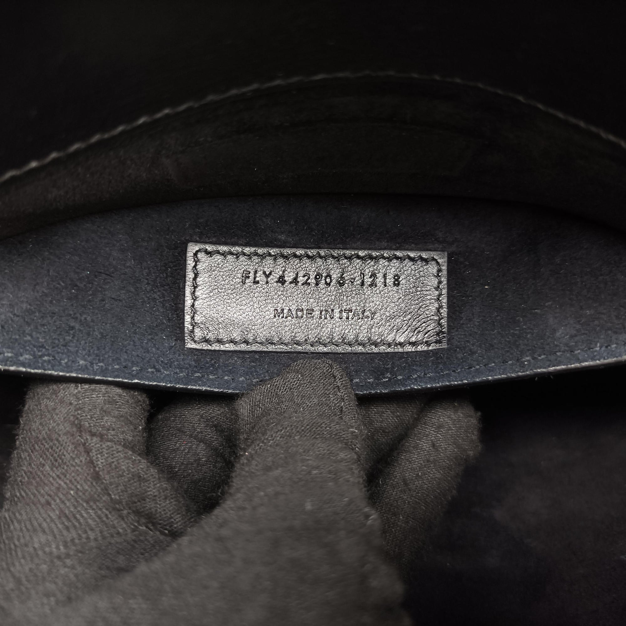 Pre-owned Yves Saint Laurent SUNSET Black Leather 442906 shoulderbag | stylenewstar