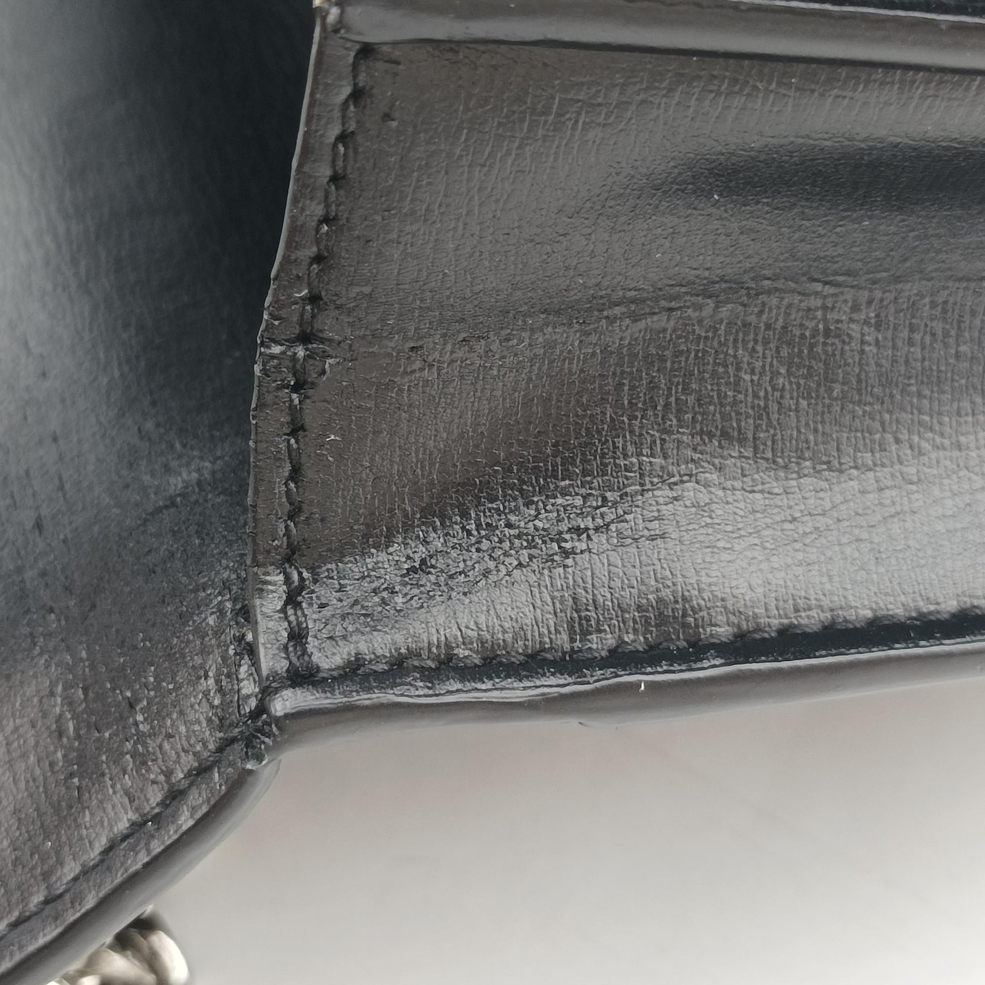 Pre-owned Yves Saint Laurent SUNSET Black Leather 442906 shoulderbag | stylenewstar