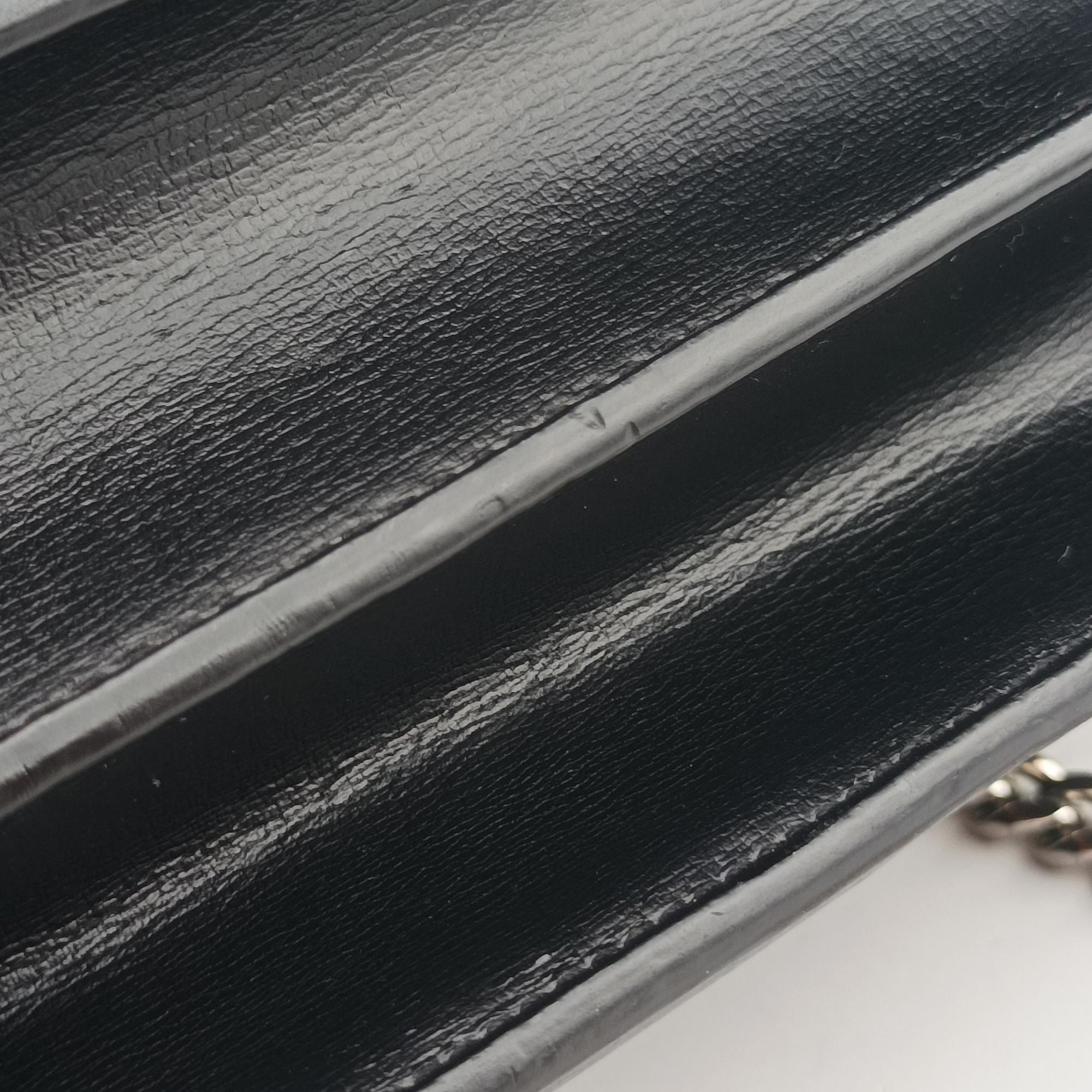 Pre-owned Yves Saint Laurent SUNSET Black Leather 442906 shoulderbag | stylenewstar