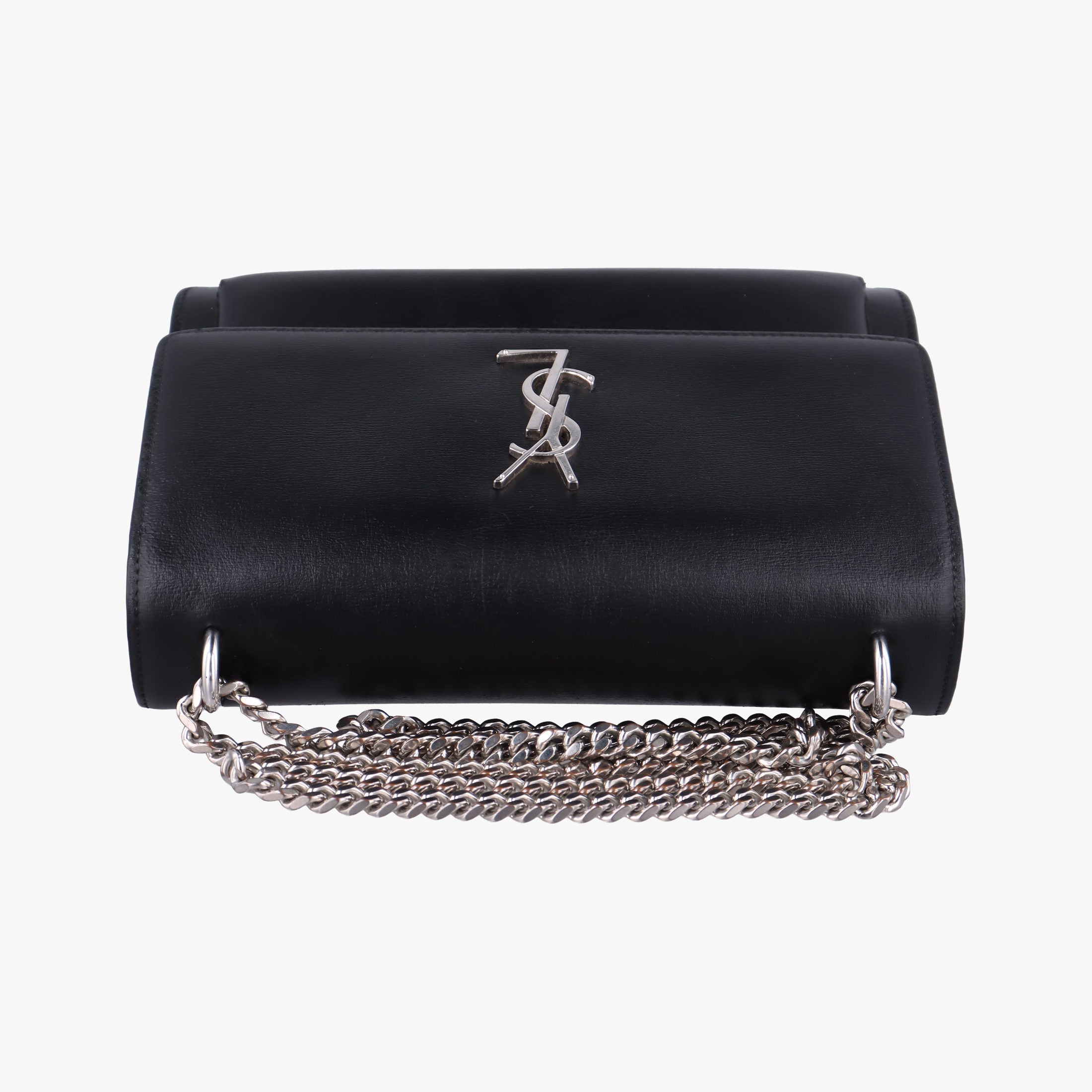Pre-owned Yves Saint Laurent SUNSET Black Leather 442906 shoulderbag | stylenewstar