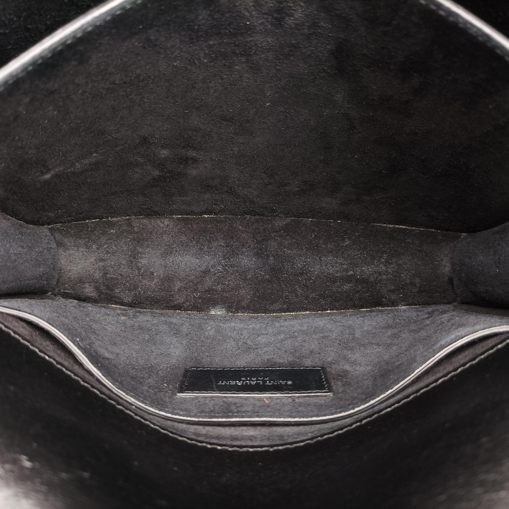Pre-owned Yves Saint Laurent SUNSET Black Leather 442906 shoulderbag | stylenewstar
