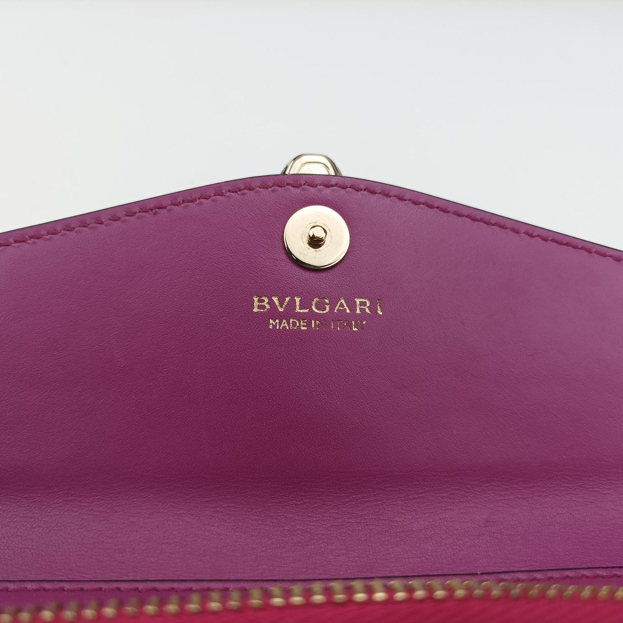 Pre-owned Bvlgari SERPENTI FOREVER Purple Leather  shoulderbag | stylenewstar
