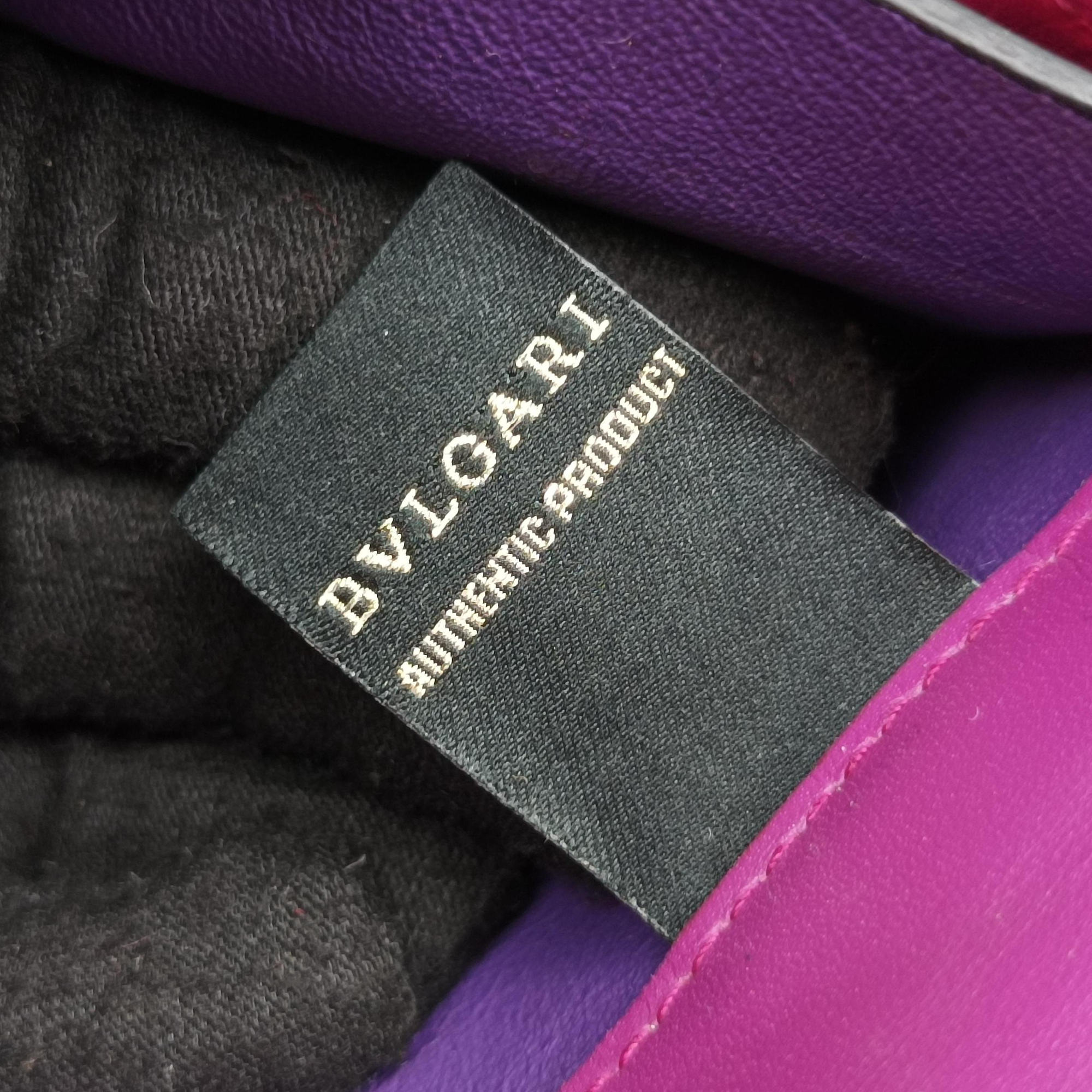 Pre-owned Bvlgari SERPENTI FOREVER Purple Leather  shoulderbag | stylenewstar