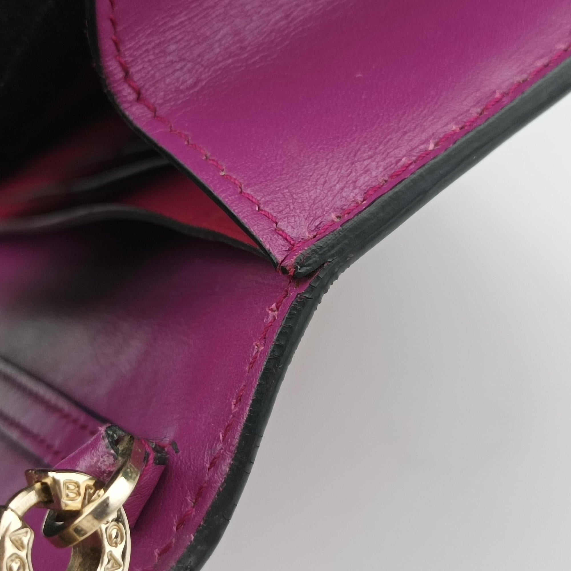 Pre-owned Bvlgari SERPENTI FOREVER Purple Leather  shoulderbag | stylenewstar