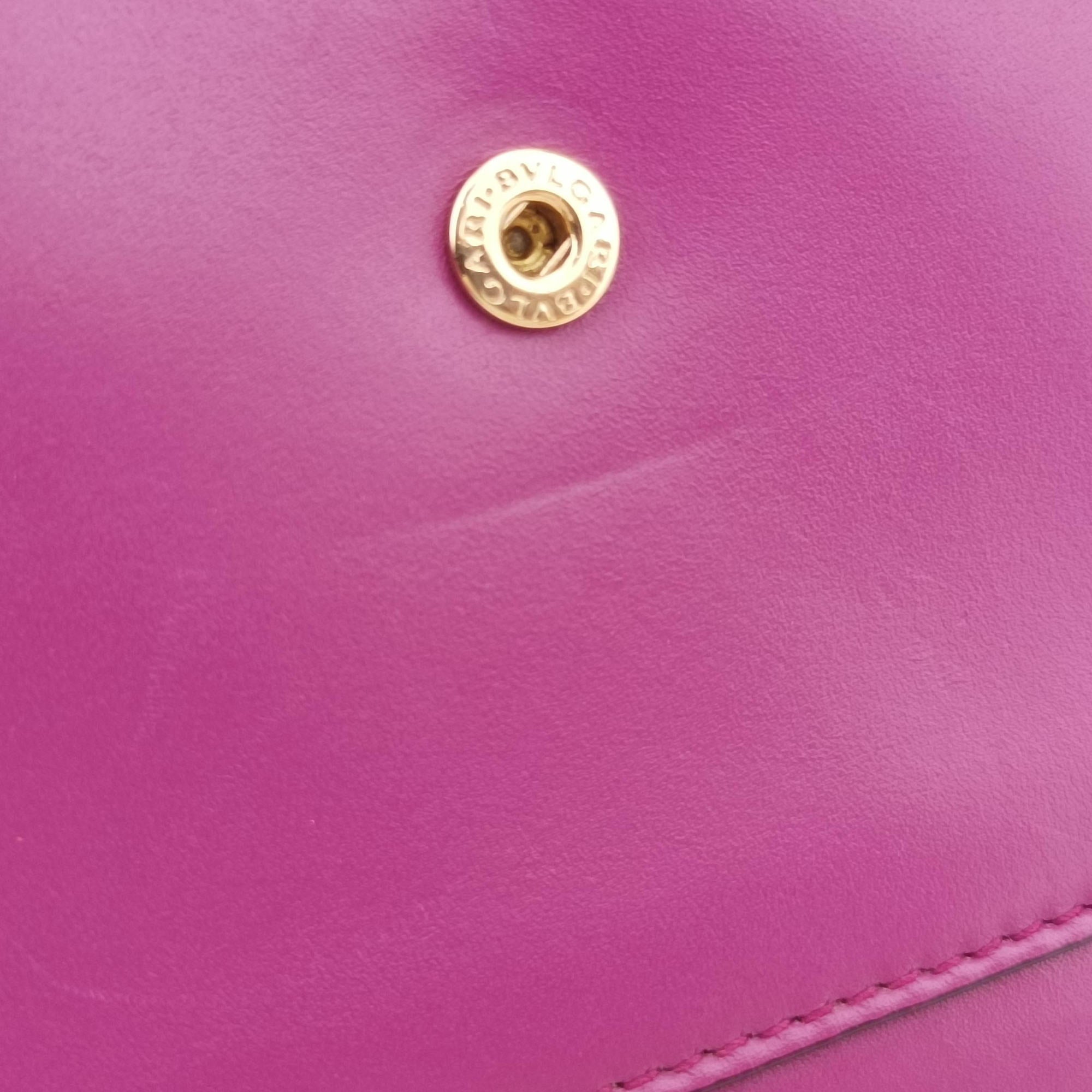 Pre-owned Bvlgari SERPENTI FOREVER Purple Leather  shoulderbag | stylenewstar