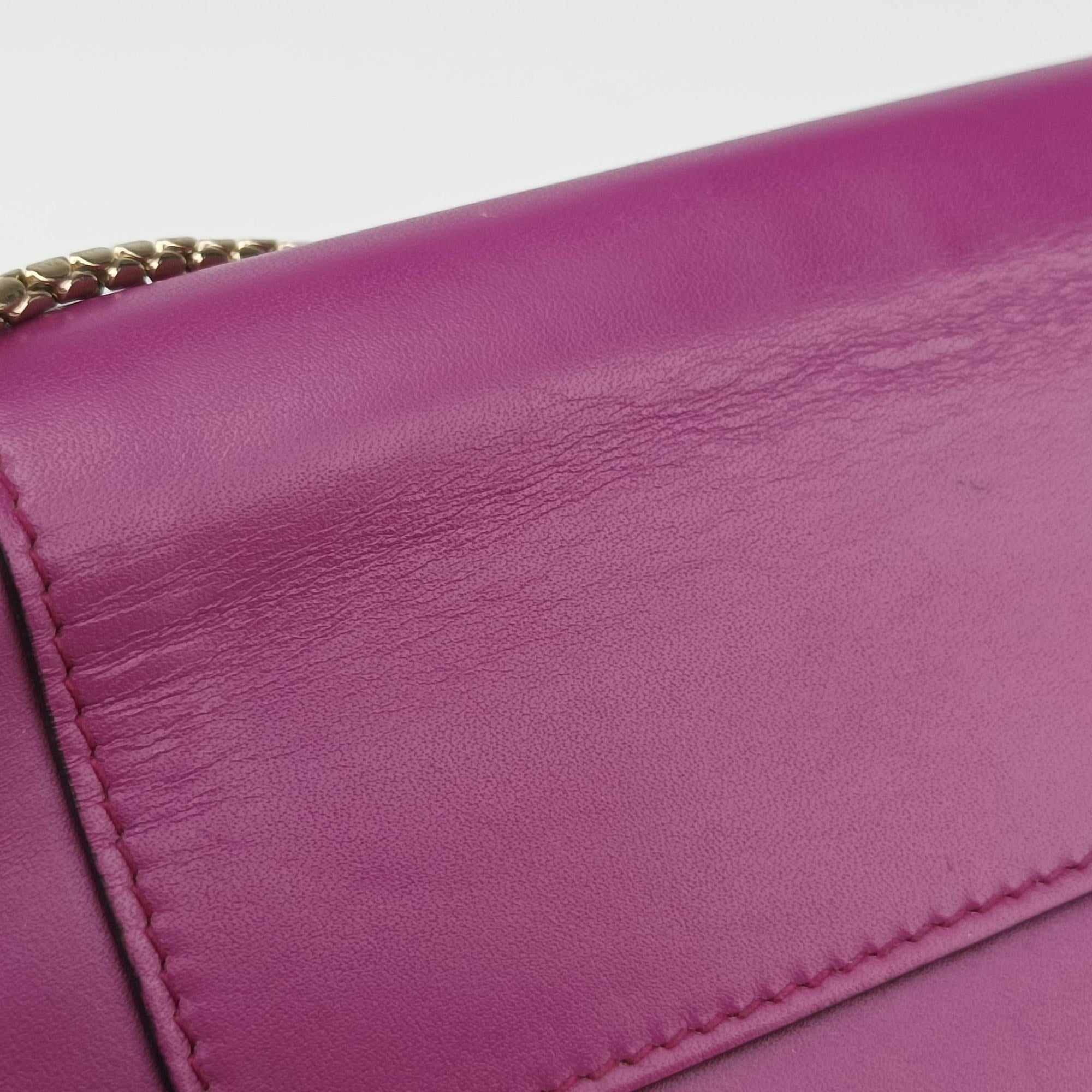 Pre-owned Bvlgari SERPENTI FOREVER Purple Leather  shoulderbag | stylenewstar