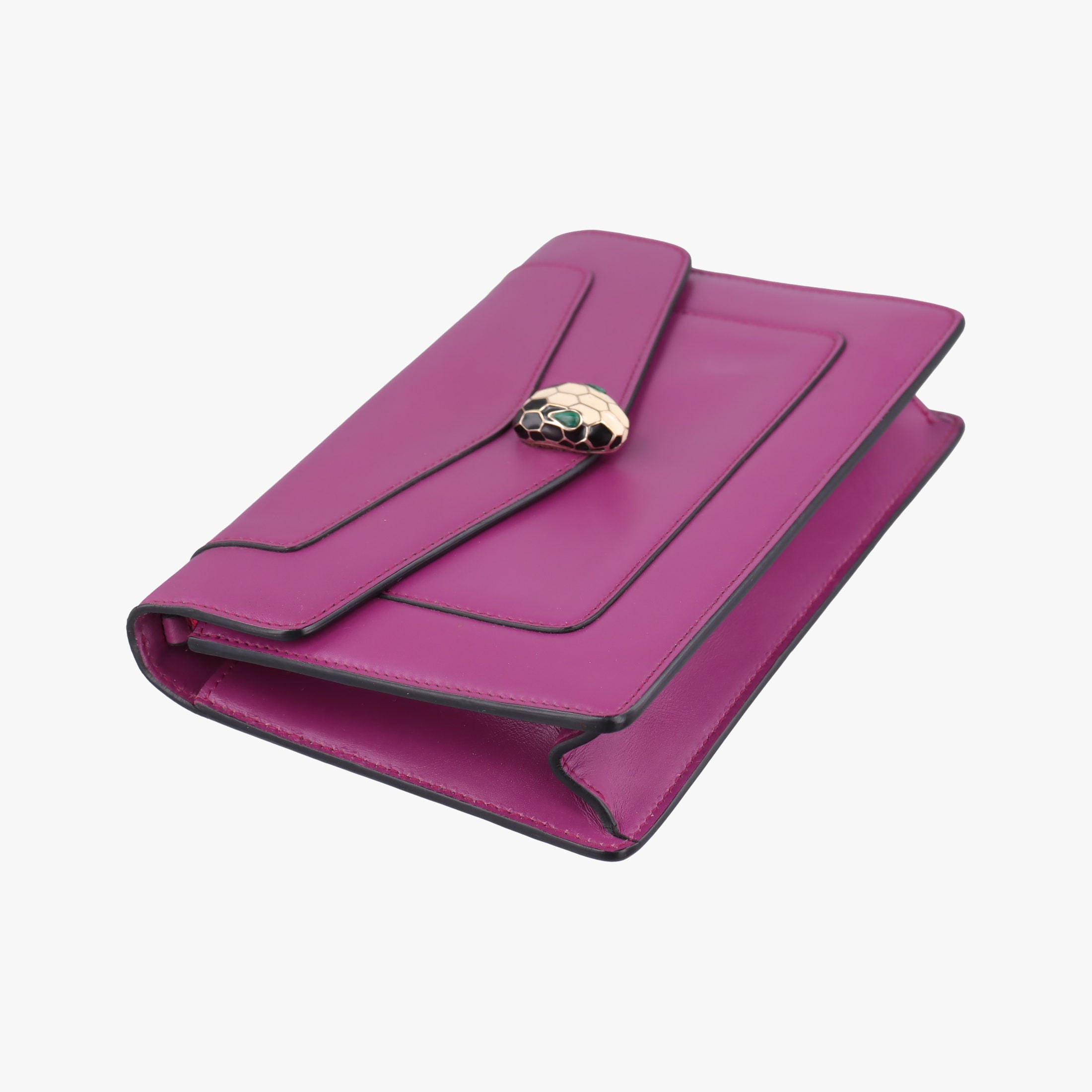 Pre-owned Bvlgari SERPENTI FOREVER Purple Leather  shoulderbag | stylenewstar