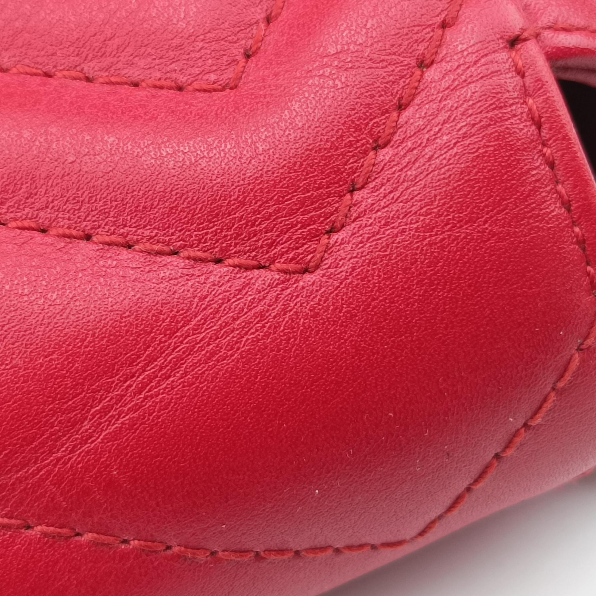 Secondhand Gucci GG Marmont Red Leather 476433 shoulderbag | stylenewstar