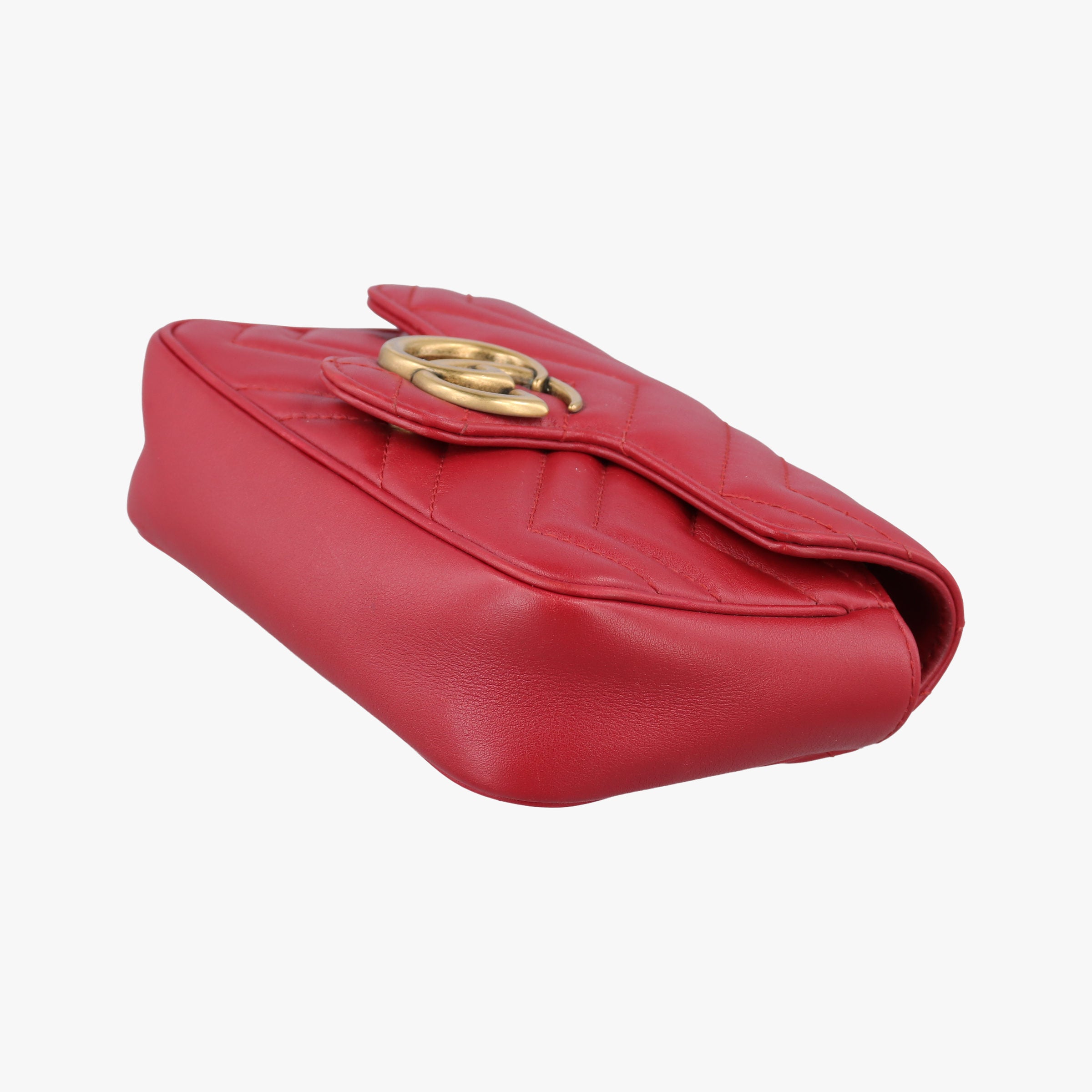 Secondhand Gucci GG Marmont Red Leather 476433 shoulderbag | stylenewstar
