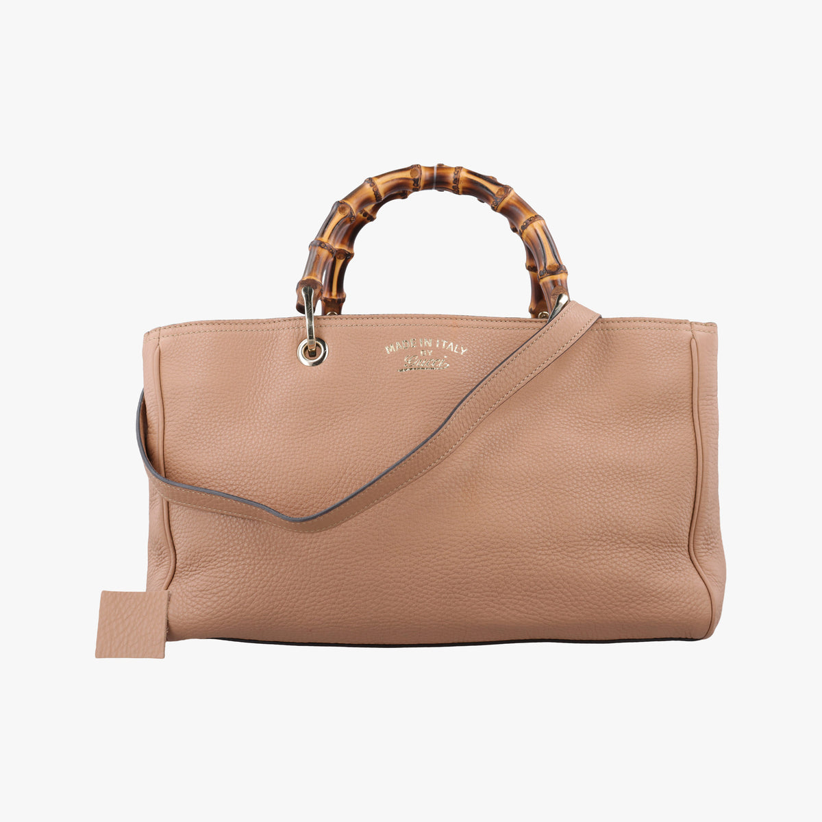 Pre-owned Gucci Bamboo Shopper Beige Leather 323660 shoulderbag | stylenewstar