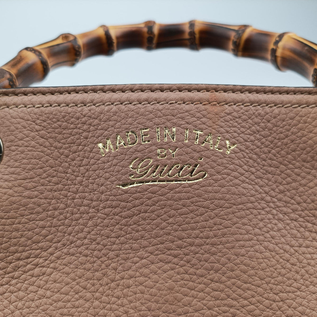 Pre-owned Gucci Bamboo Shopper Beige Leather 323660 shoulderbag | stylenewstar