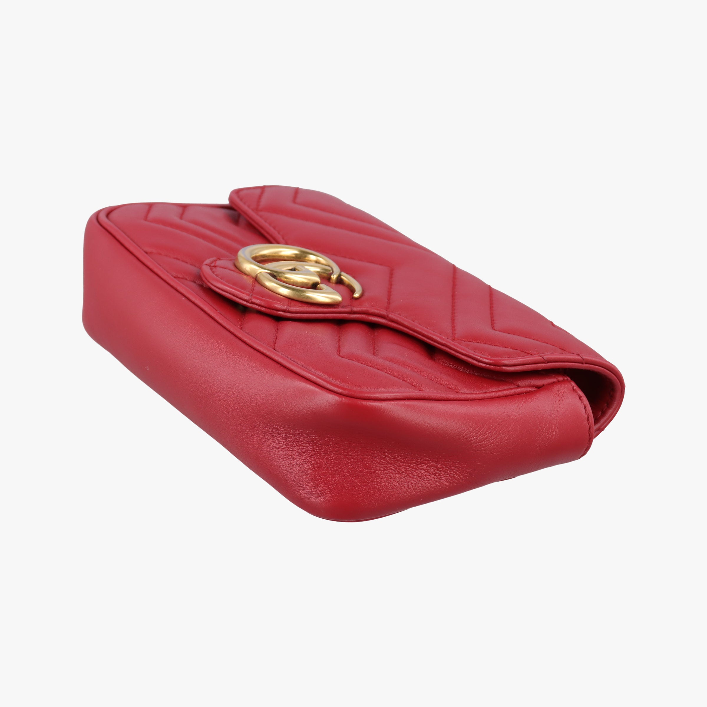 Secondhand Gucci GG Marmont Red Leather 476433 shoulderbag | stylenewstar