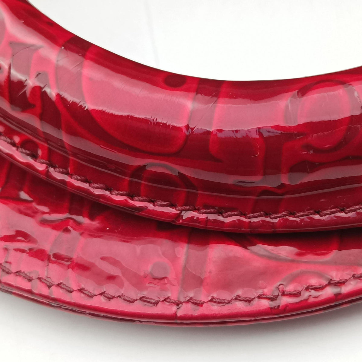 Pre-owned Christian Dior Lady Dior Red Patent  shoulderbag | stylenewstar