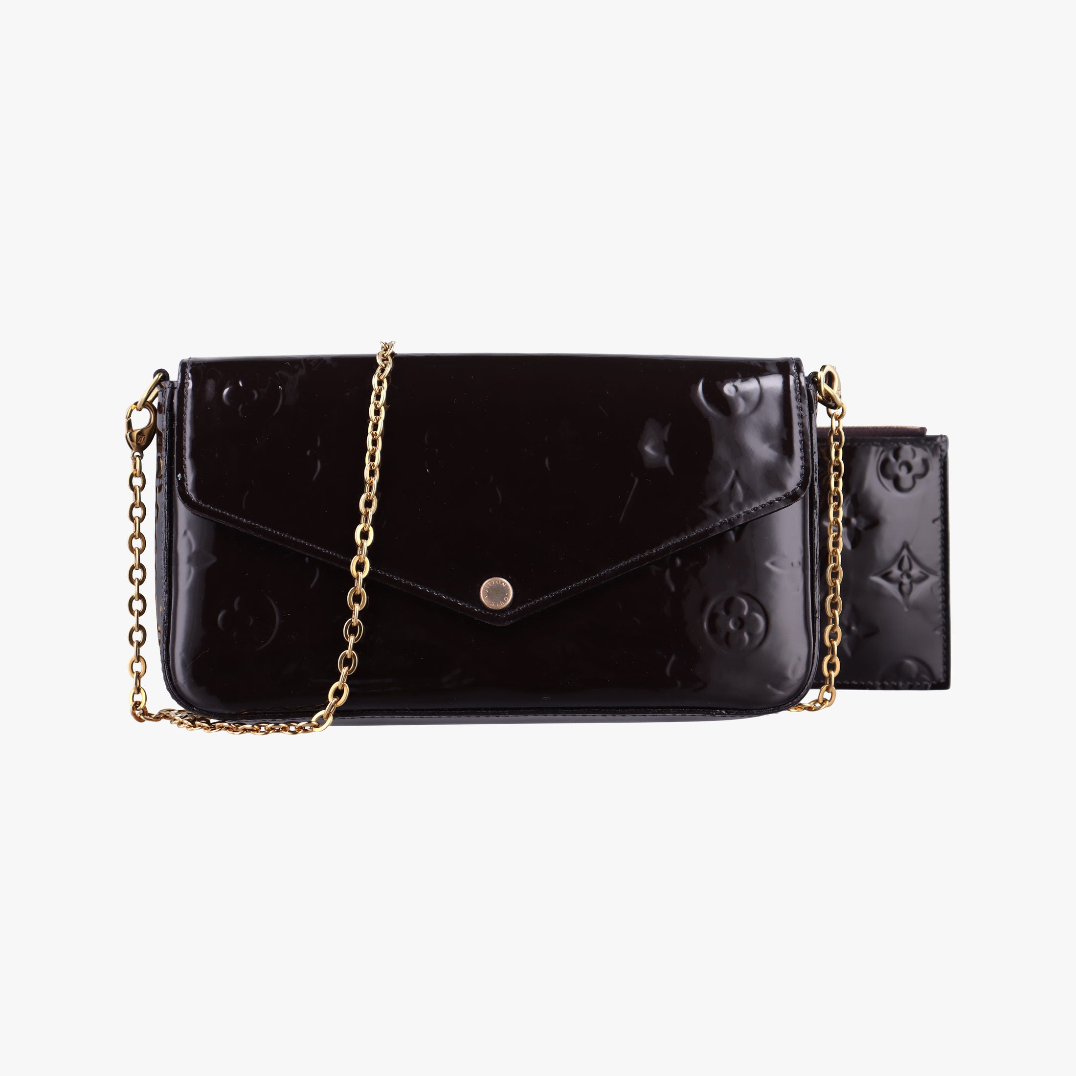 Pre-owned Louis Vuitton Pochette Félice Amarante Vernis M61267 shoulderbag | stylenewstar