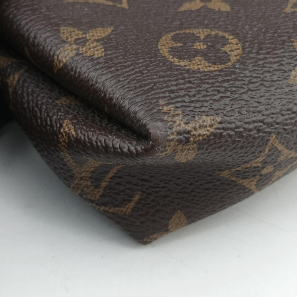 Pre-owned Louis Vuitton PALLAS Clutch brown×CERISE Monogram Canvas×calf leather M41638 shoulderbag | stylenewstar