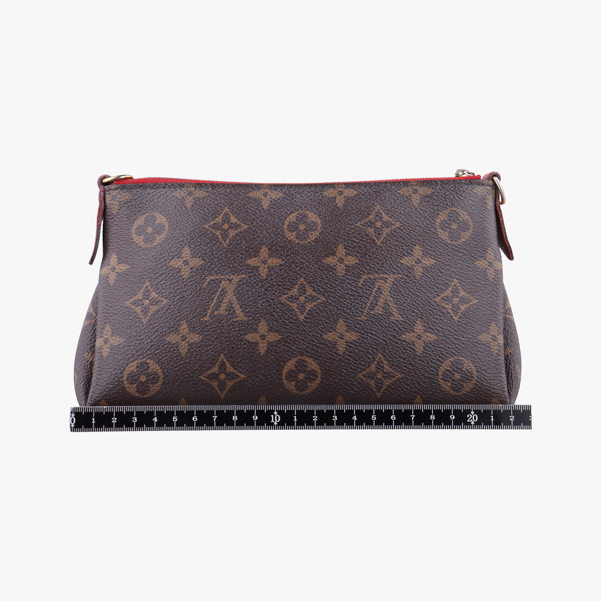 Pre-owned Louis Vuitton PALLAS Clutch brown×CERISE Monogram Canvas×calf leather M41638 shoulderbag | stylenewstar