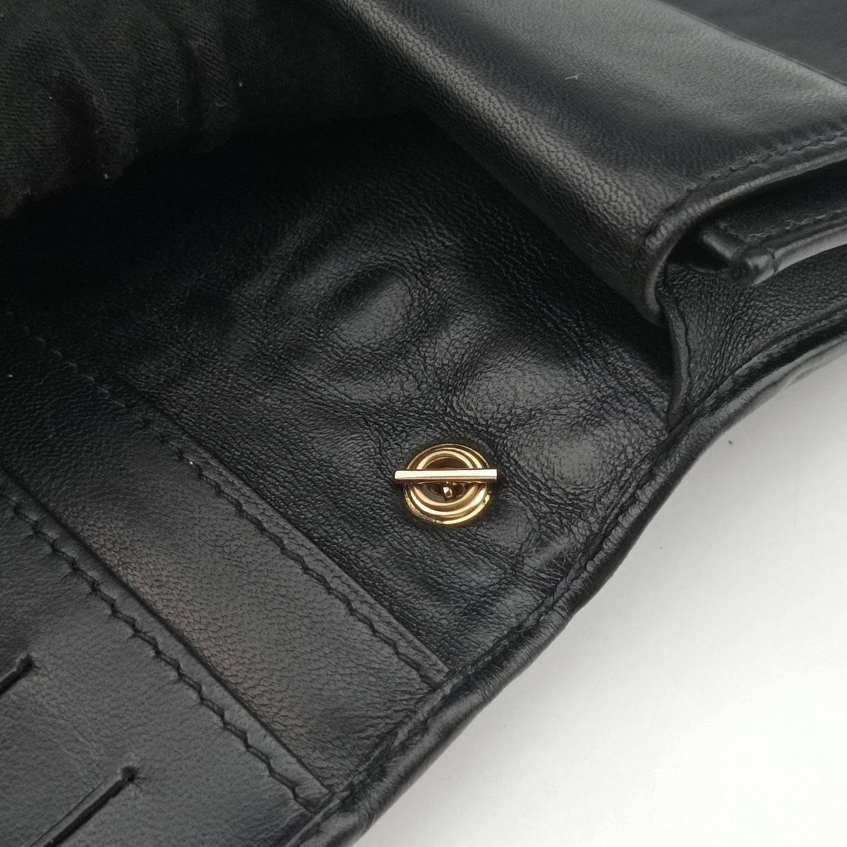 Secondhand Fendi Embossed Logo Black lambskin 8M0219 shoulderbag | stylenewstar
