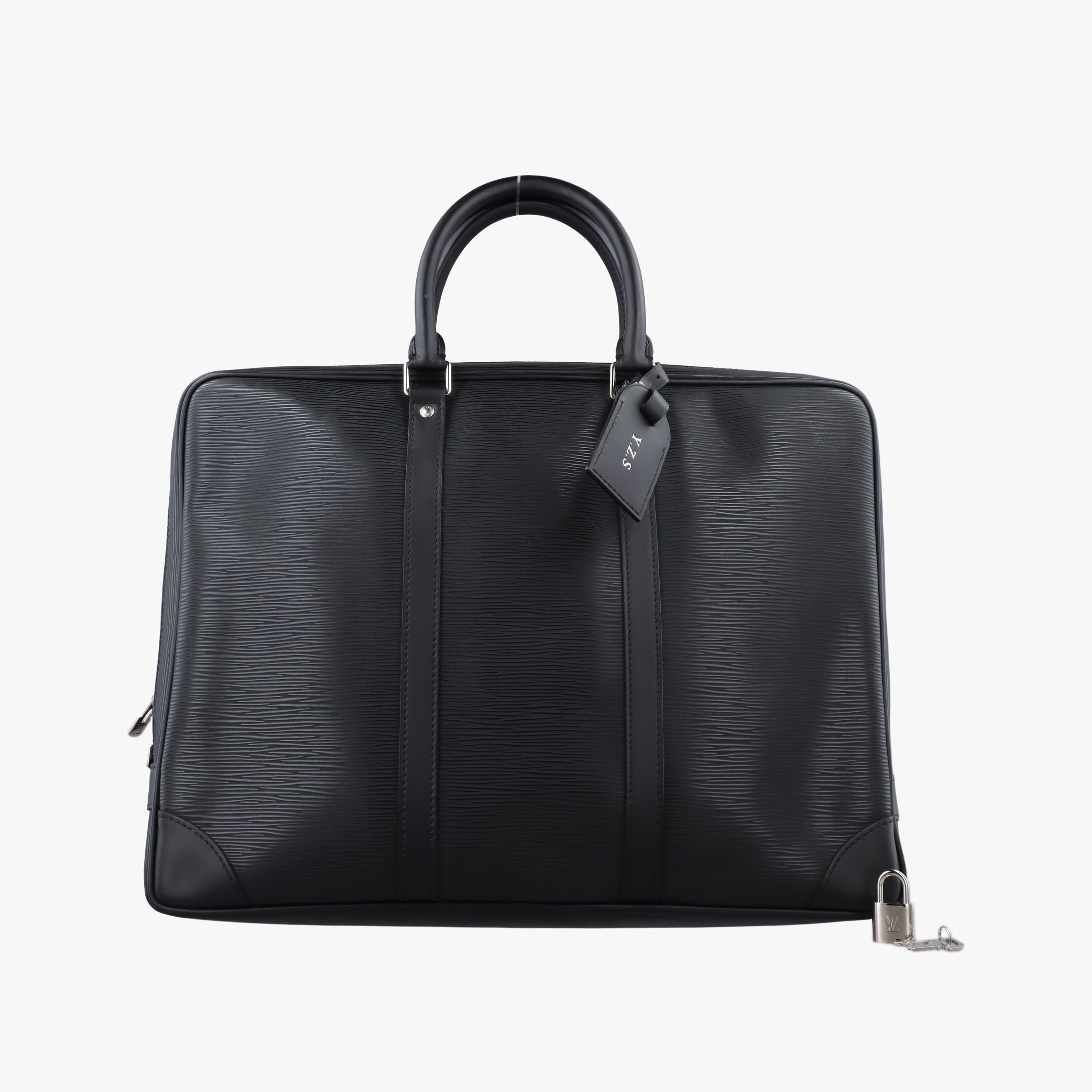 Pre-owned Louis Vuitton Porto Document Voyage Noir Epi M59162 handbag | stylenewstar