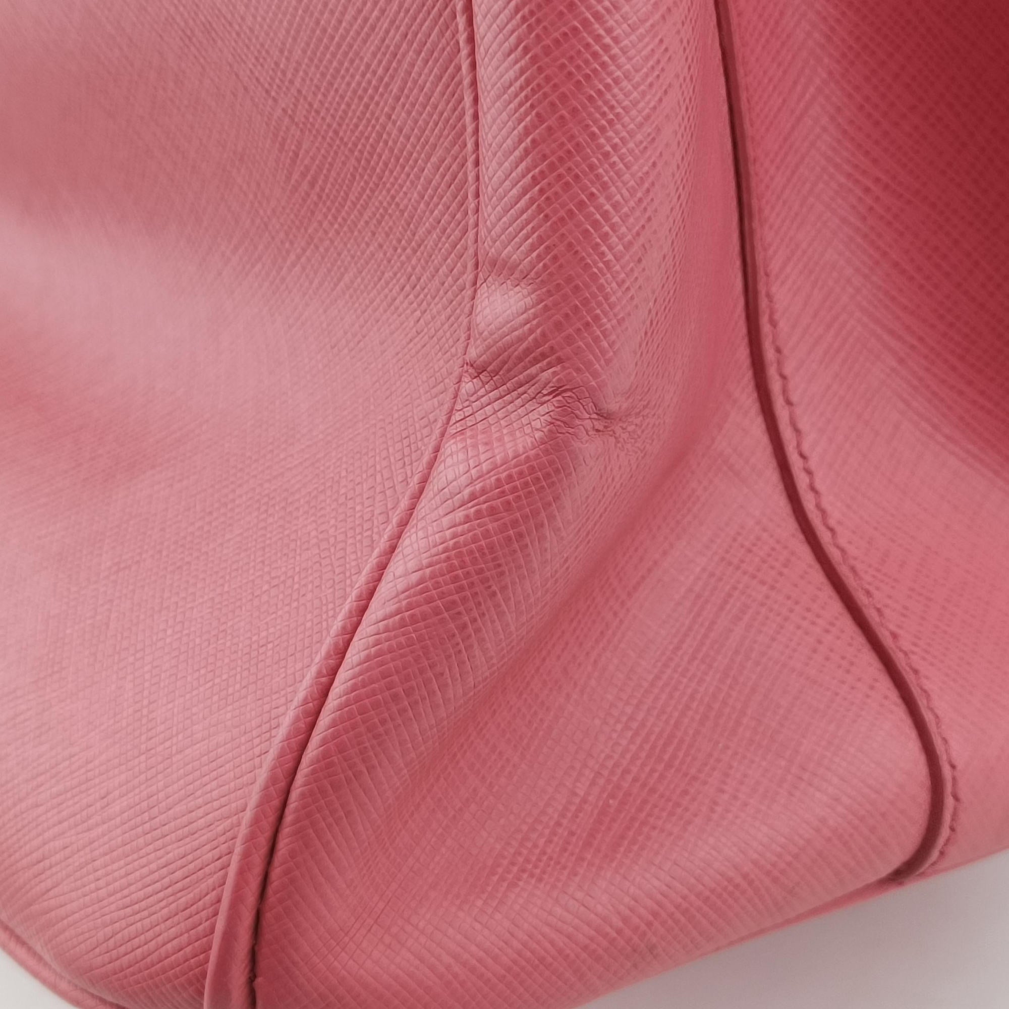 Pre-owned Prada Galleria Pink SAFFIANO Leather BN1844 handbag | stylenewstar