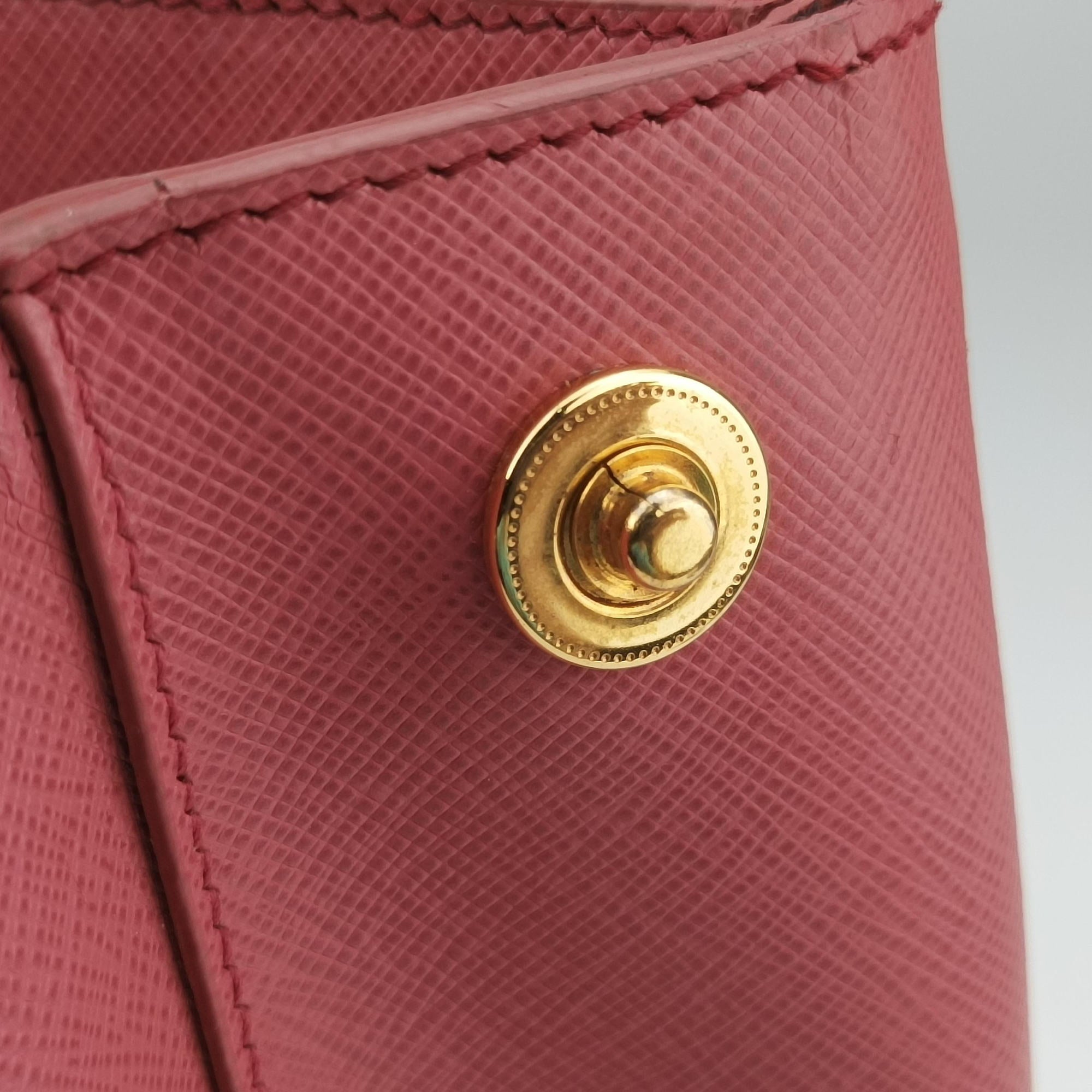 Pre-owned Prada Galleria Pink SAFFIANO Leather BN1844 handbag | stylenewstar