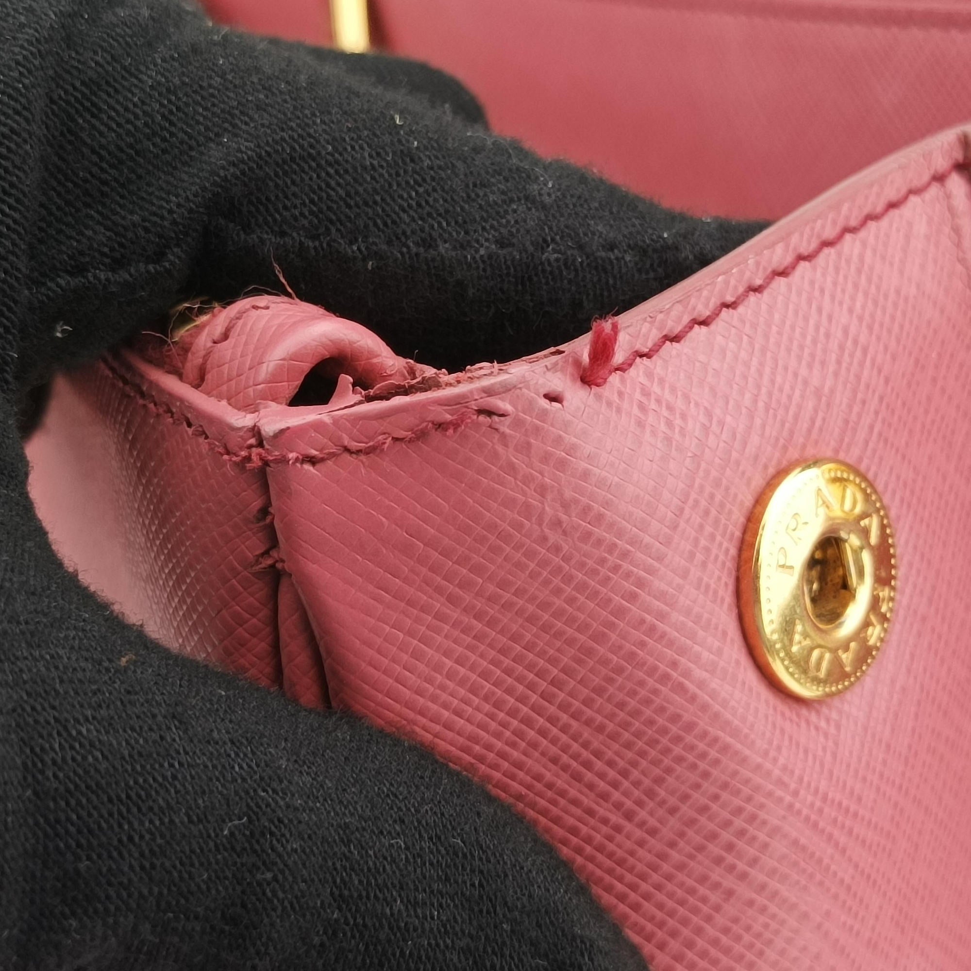 Pre-owned Prada Galleria Pink SAFFIANO Leather BN1844 handbag | stylenewstar