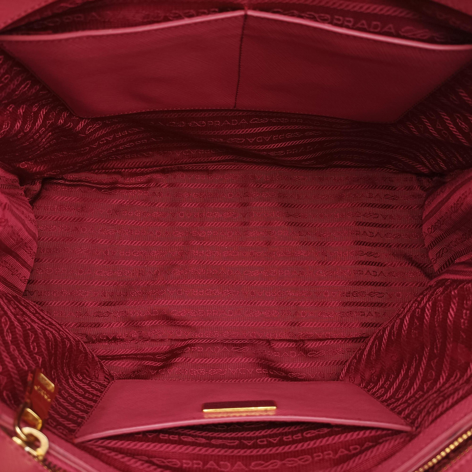 Pre-owned Prada Galleria Pink SAFFIANO Leather BN1844 handbag | stylenewstar