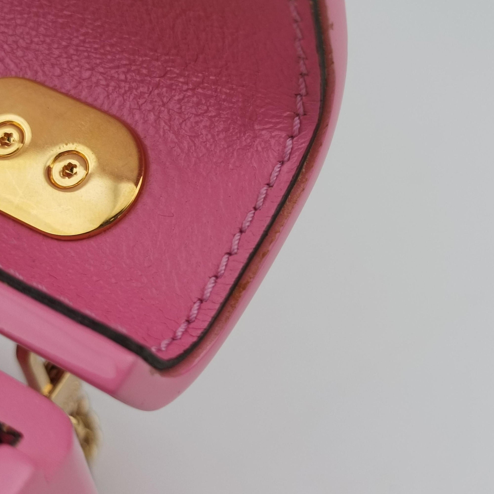 Pre-owned Gucci Sylvie 1969 Acrylic Mini Hand Pink Acrylic 589482 shoulderbag | stylenewstar