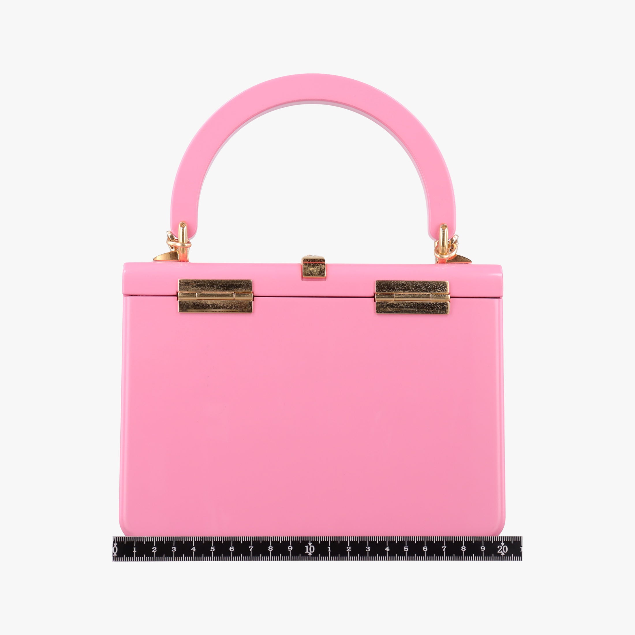 Pre-owned Gucci Sylvie 1969 Acrylic Mini Hand Pink Acrylic 589482 shoulderbag | stylenewstar