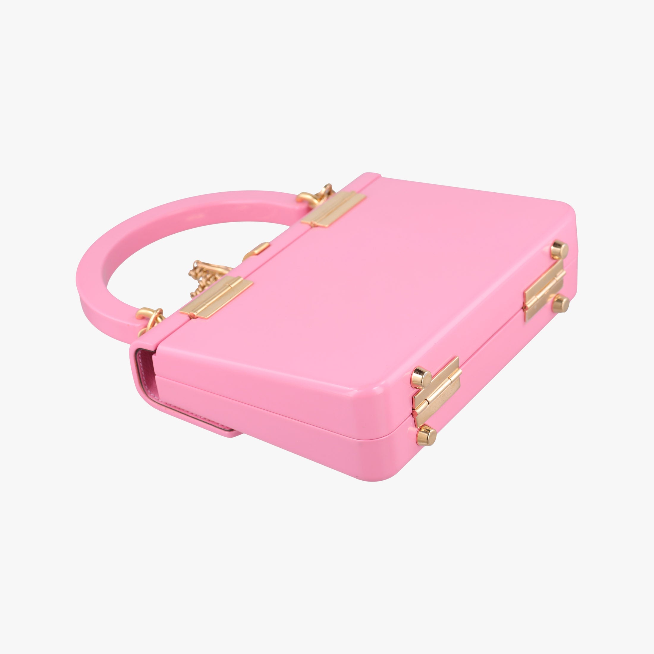 Pre-owned Gucci Sylvie 1969 Acrylic Mini Hand Pink Acrylic 589482 shoulderbag | stylenewstar