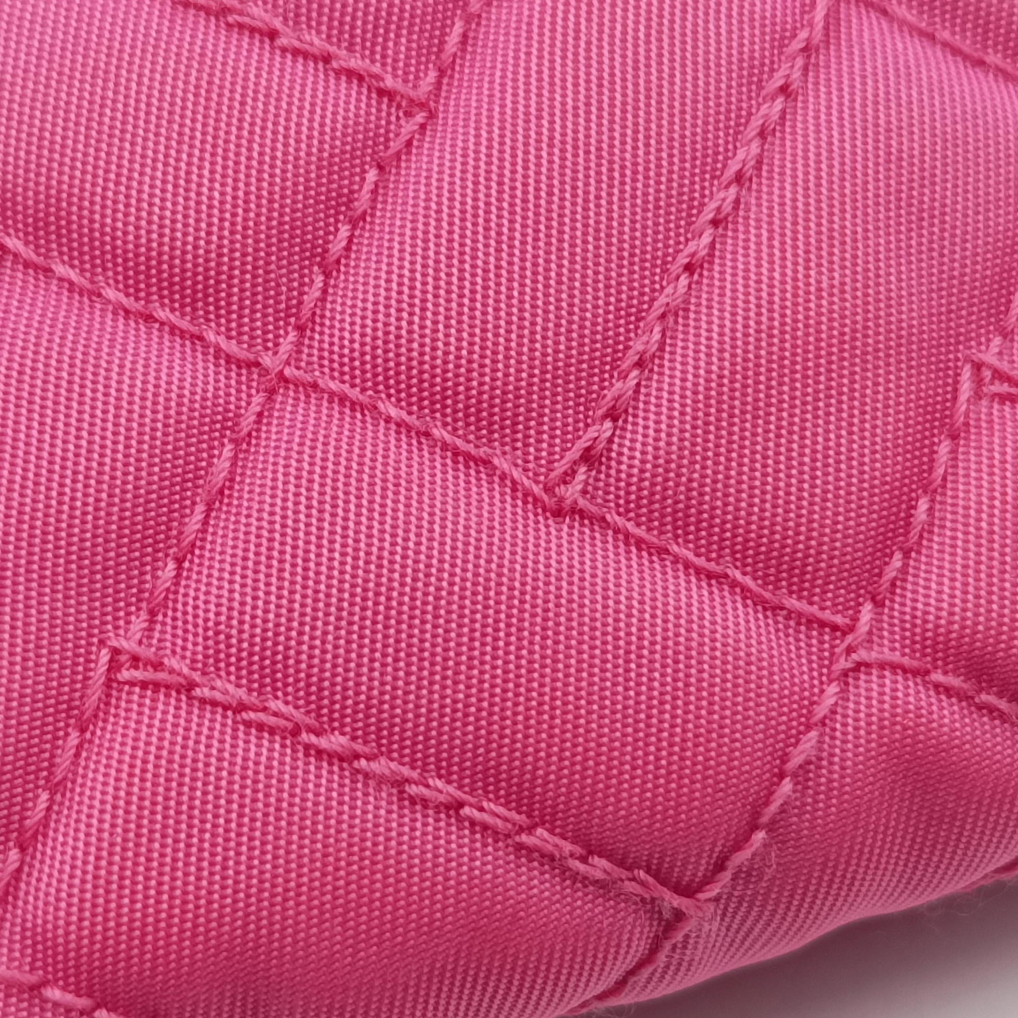 Pre-owned Prada Chain Quilting Flap Rose nylon  shoulderbag | stylenewstar