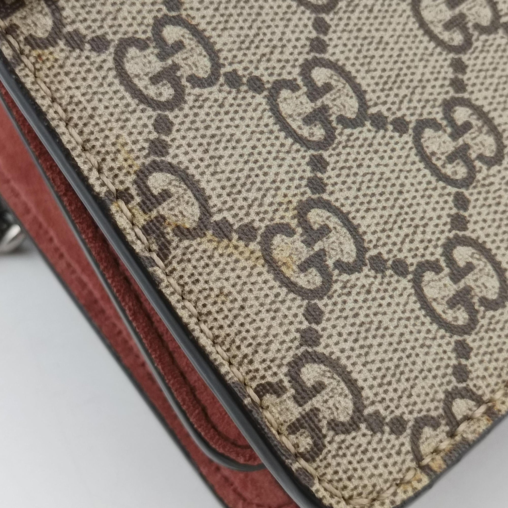 Vintage Gucci Dionysus beige×red×multi PVC coated canvas × suede 400249 shoulderbag | stylenewstar