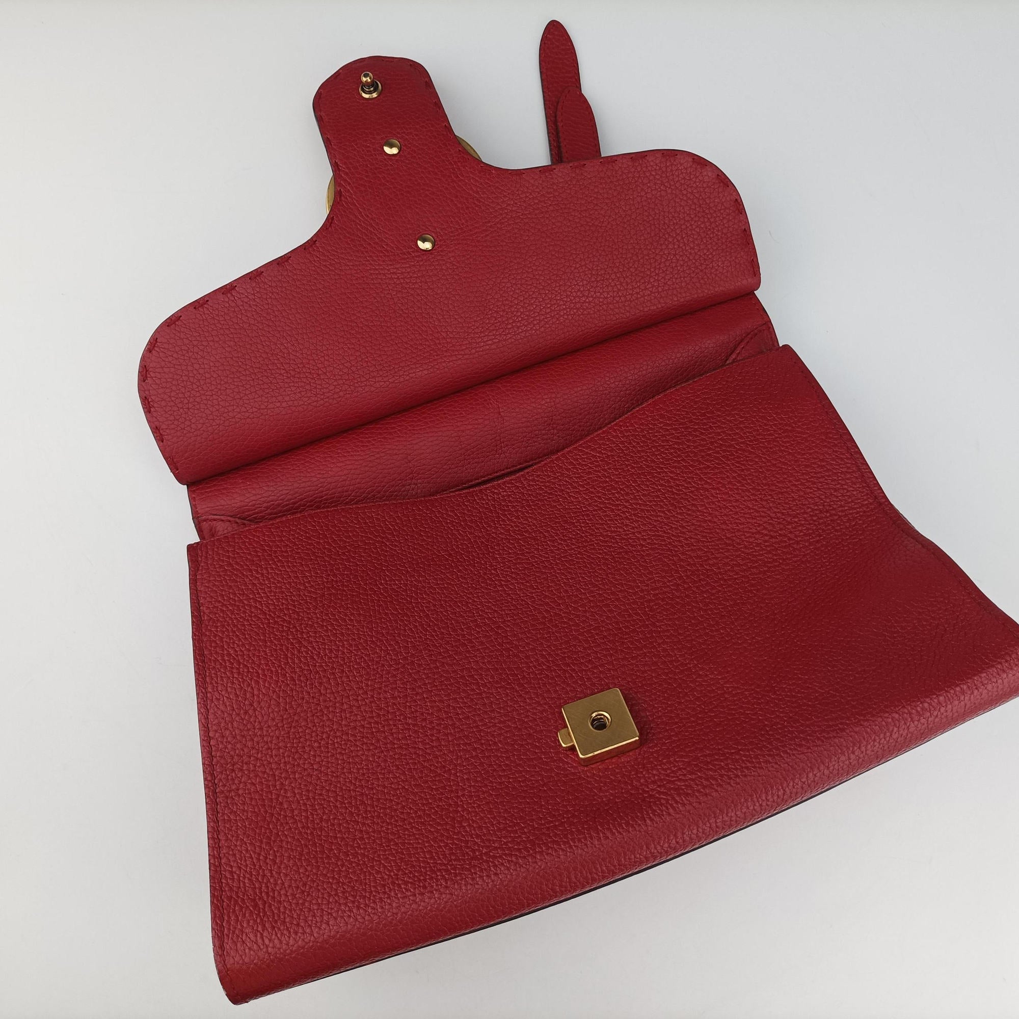 Pre-owned Gucci GG Marmont Red Leather 421890 shoulderbag | stylenewstar