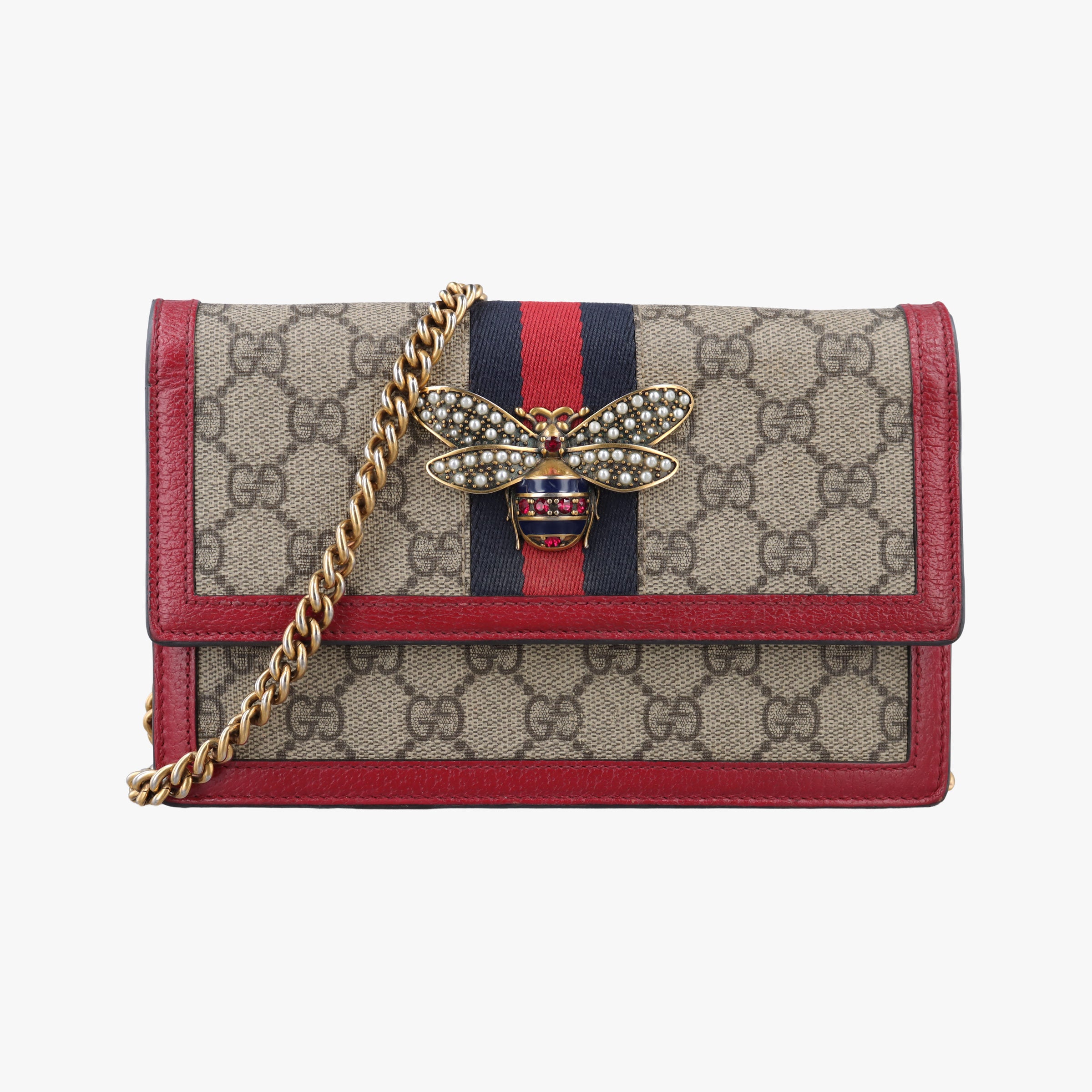 Secondhand Gucci Queen Margaret Brown PVC coated canvas 476079 shoulderbag | stylenewstar