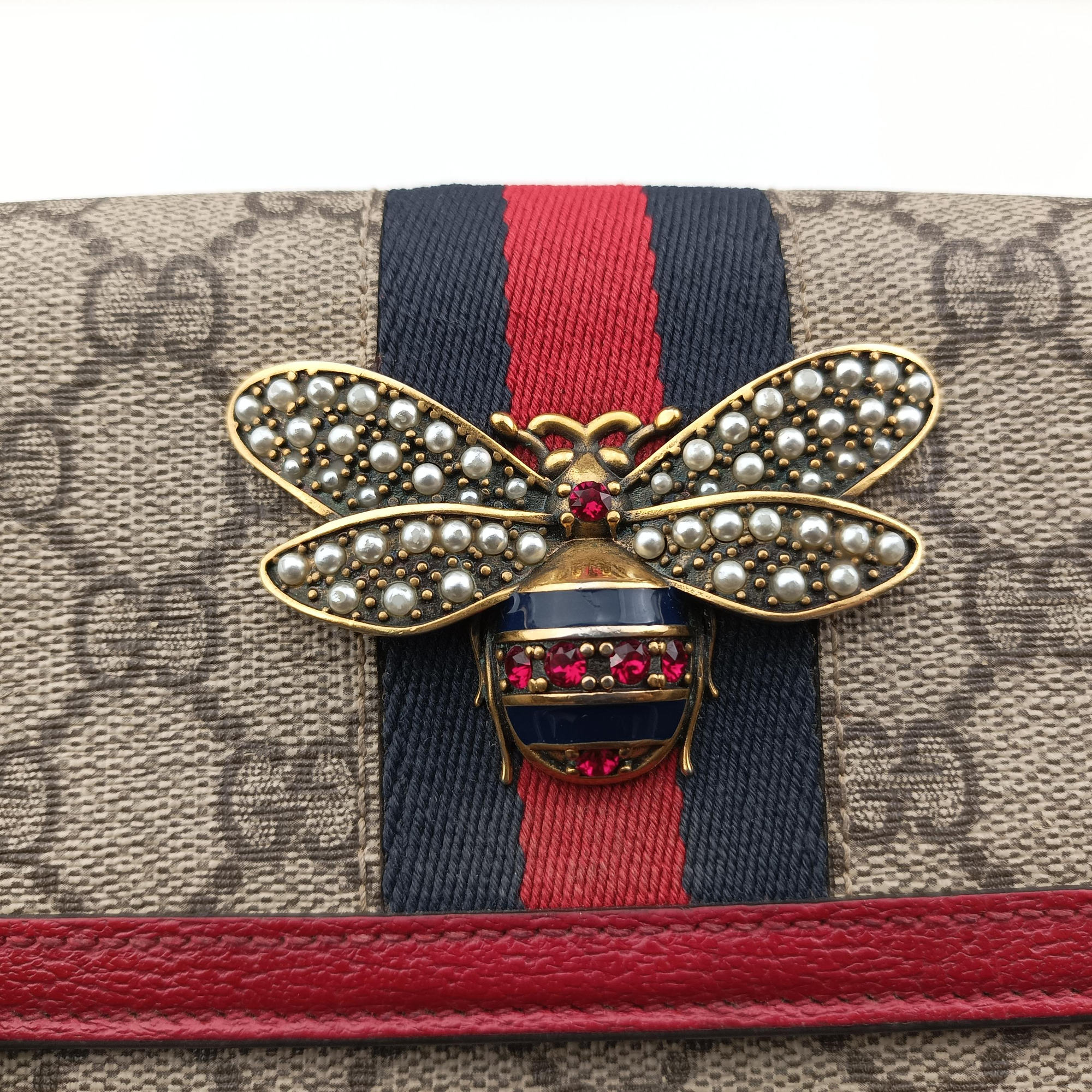 Secondhand Gucci Queen Margaret Brown PVC coated canvas 476079 shoulderbag | stylenewstar