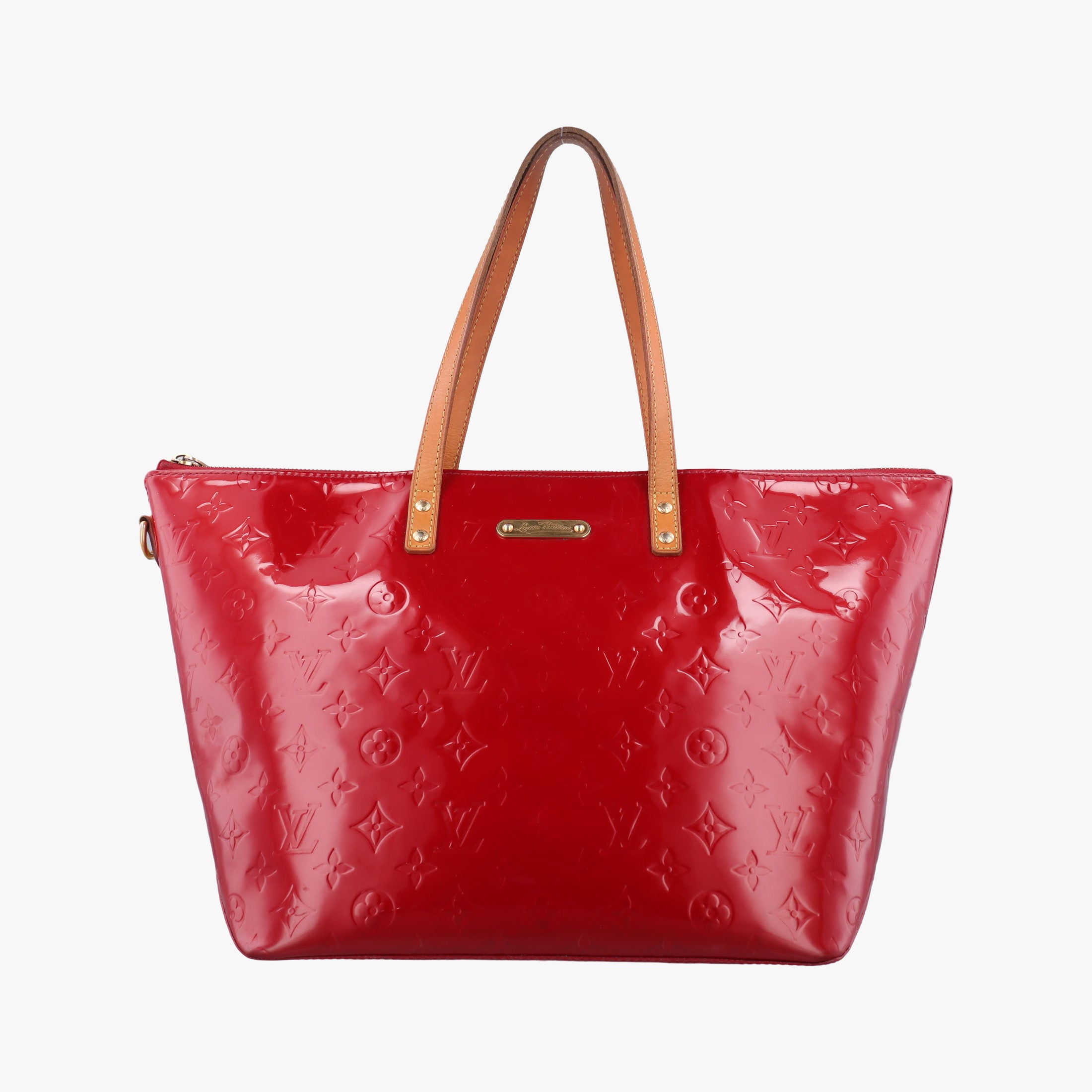 Pre-owned Louis Vuitton Bellevue GM Pomme d'Amour Vernis M93587 handbag | stylenewstar
