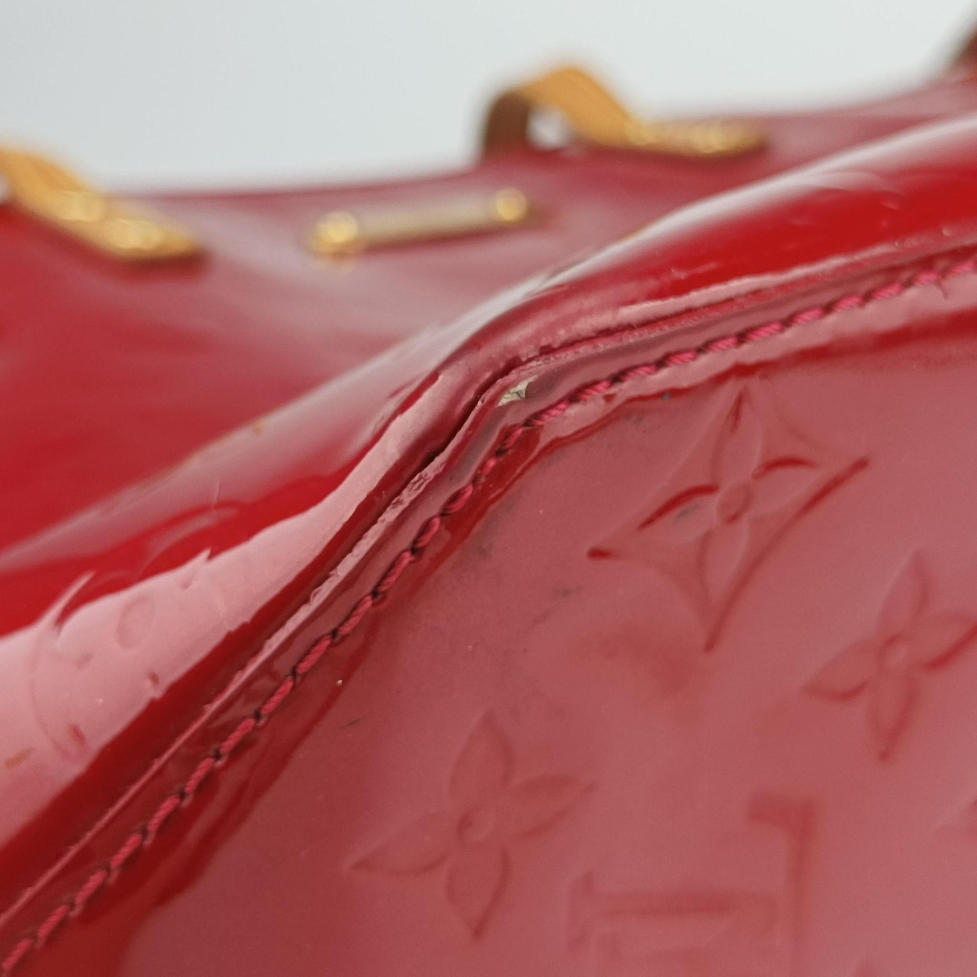 Pre-owned Louis Vuitton Bellevue GM Pomme d'Amour Vernis M93587 handbag | stylenewstar