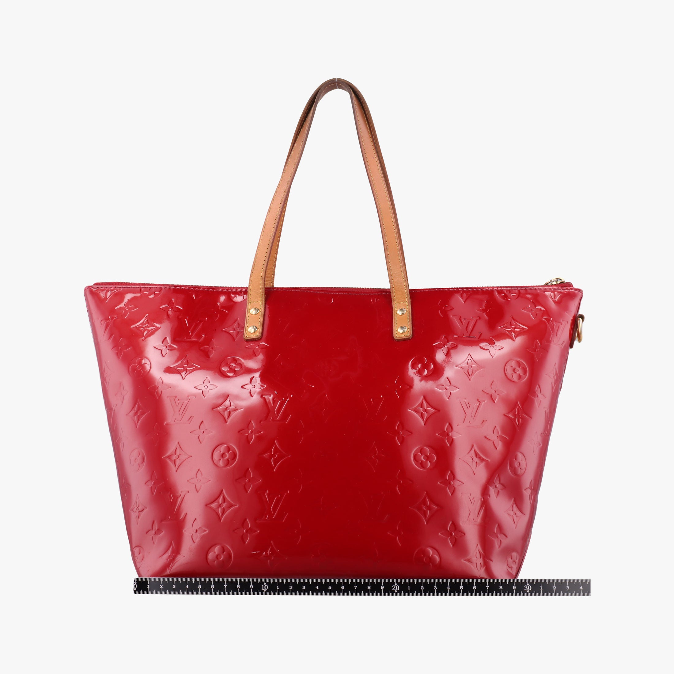Pre-owned Louis Vuitton Bellevue GM Pomme d'Amour Vernis M93587 handbag | stylenewstar