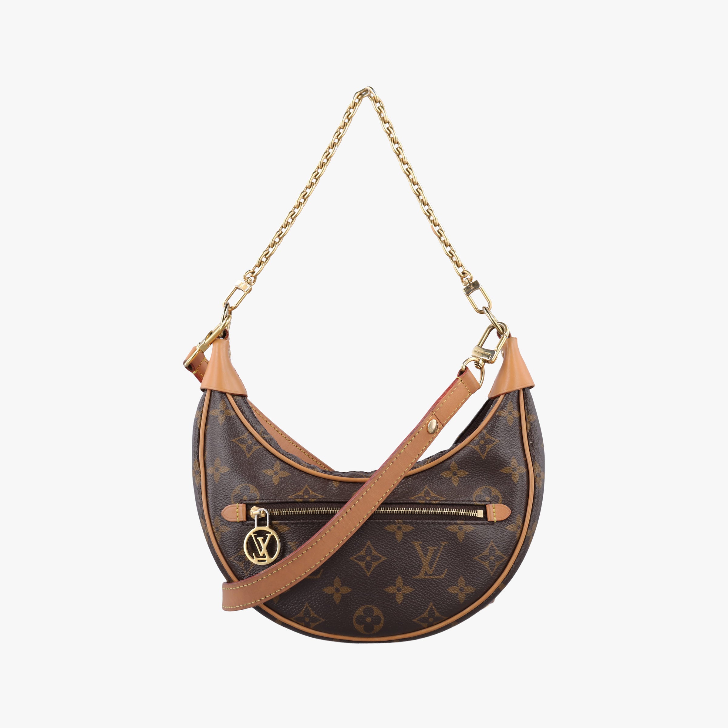 Pre-owned Louis Vuitton LOOP Brown×Beige Monogram Canvas M81098 shoulderbag | stylenewstar