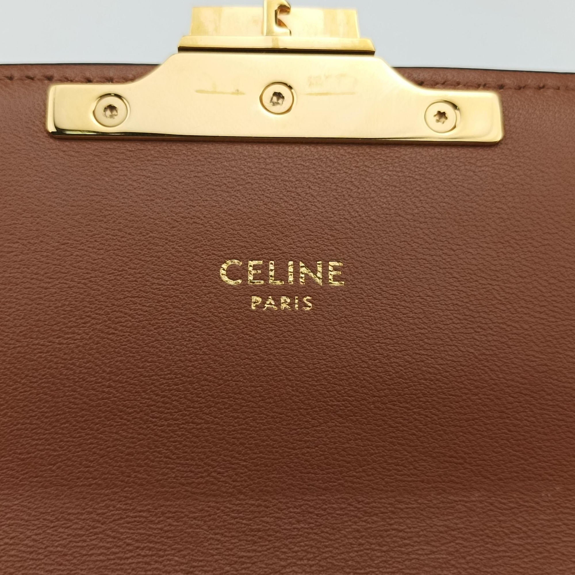 Vintage Celine TRIOMPHE Brown PVC coated canvas  handbag | stylenewstar