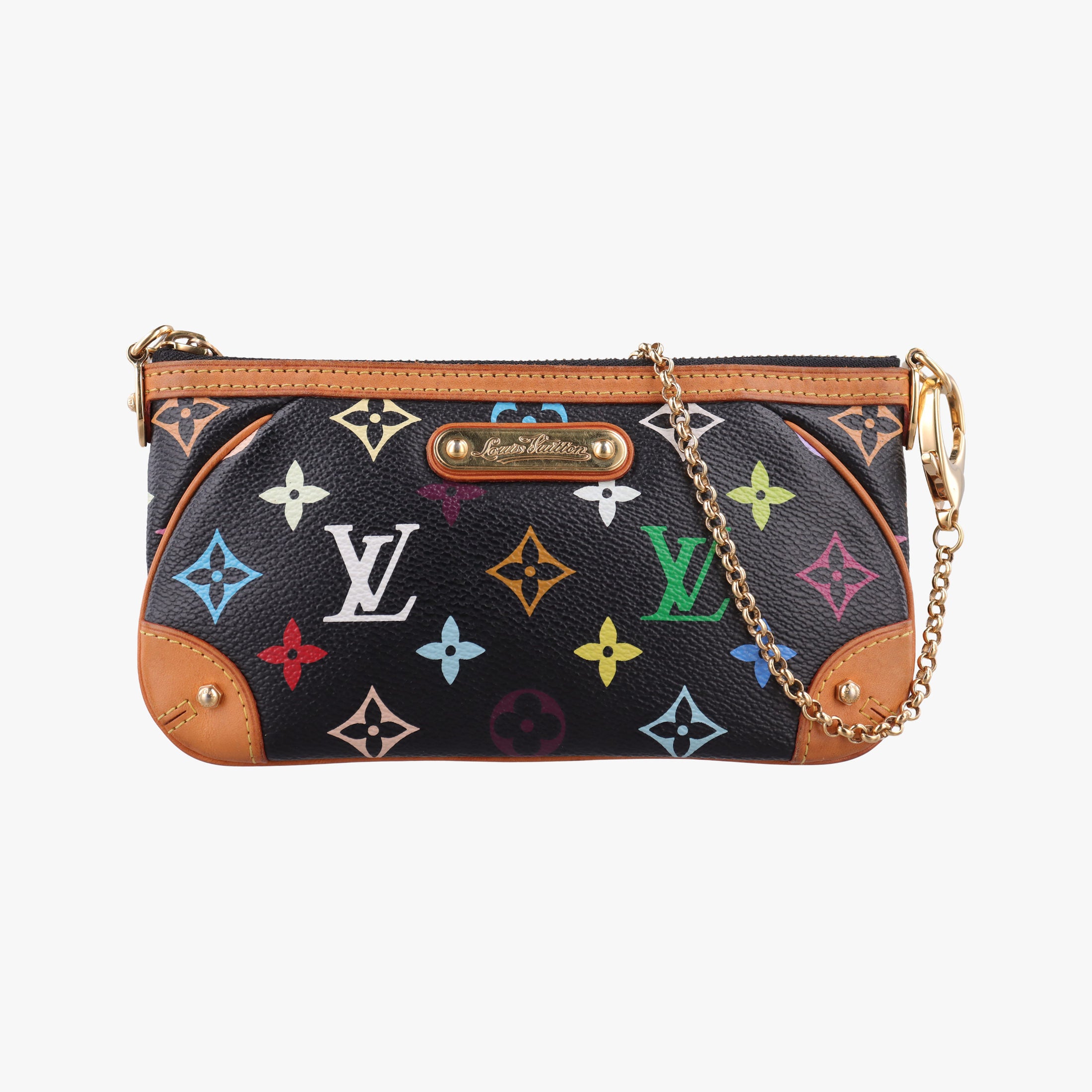 Pre-owned Louis Vuitton Pochette Mira MM Noir Monogram Multicolor M60097 handbag | stylenewstar