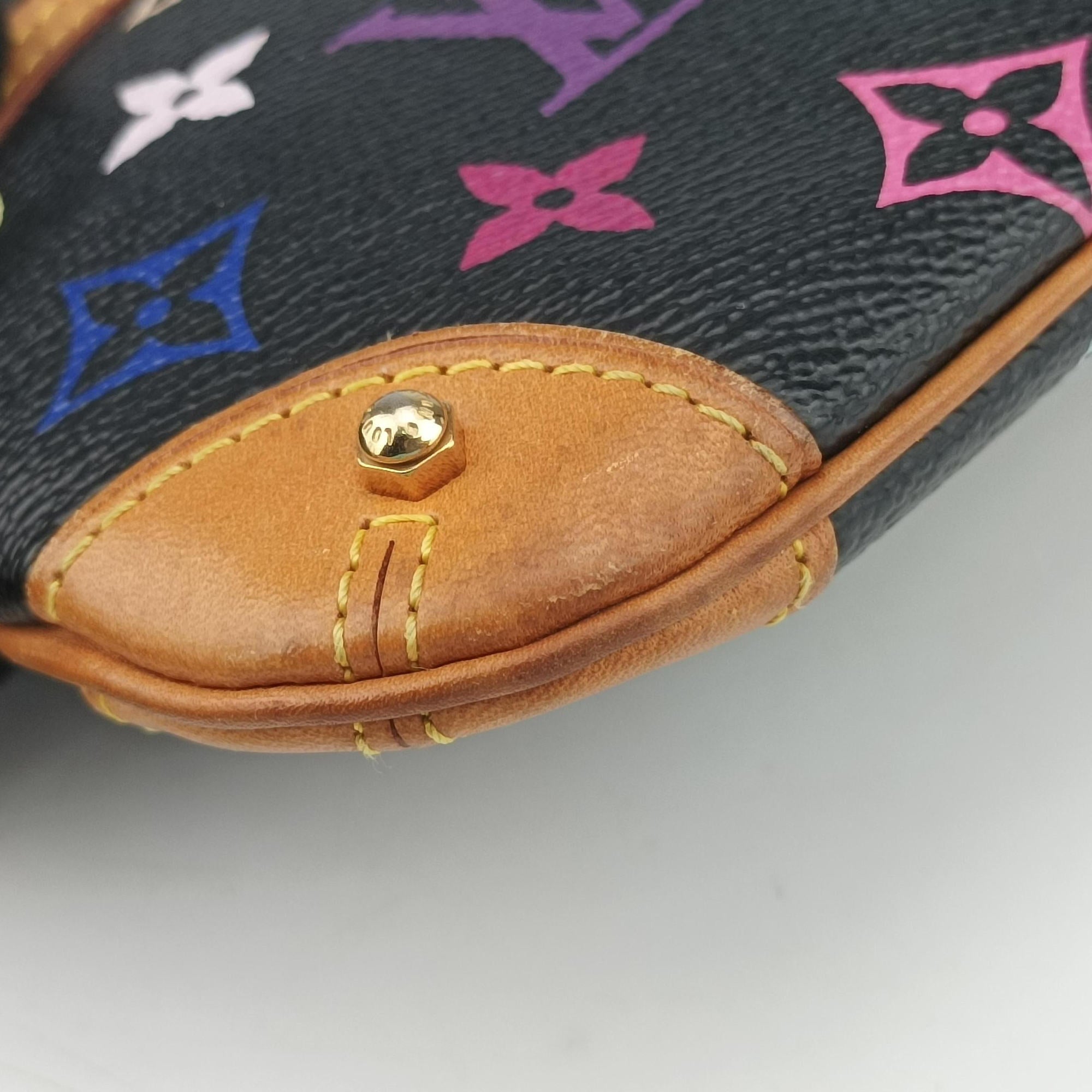 Pre-owned Louis Vuitton Pochette Mira MM Noir Monogram Multicolor M60097 handbag | stylenewstar