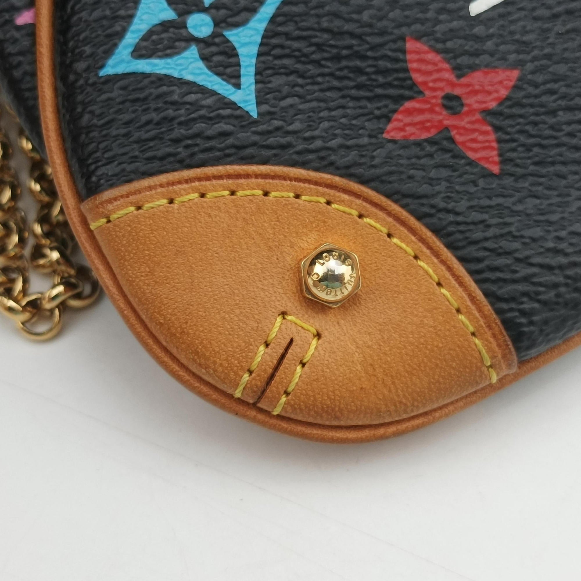 Pre-owned Louis Vuitton Pochette Mira MM Noir Monogram Multicolor M60097 handbag | stylenewstar