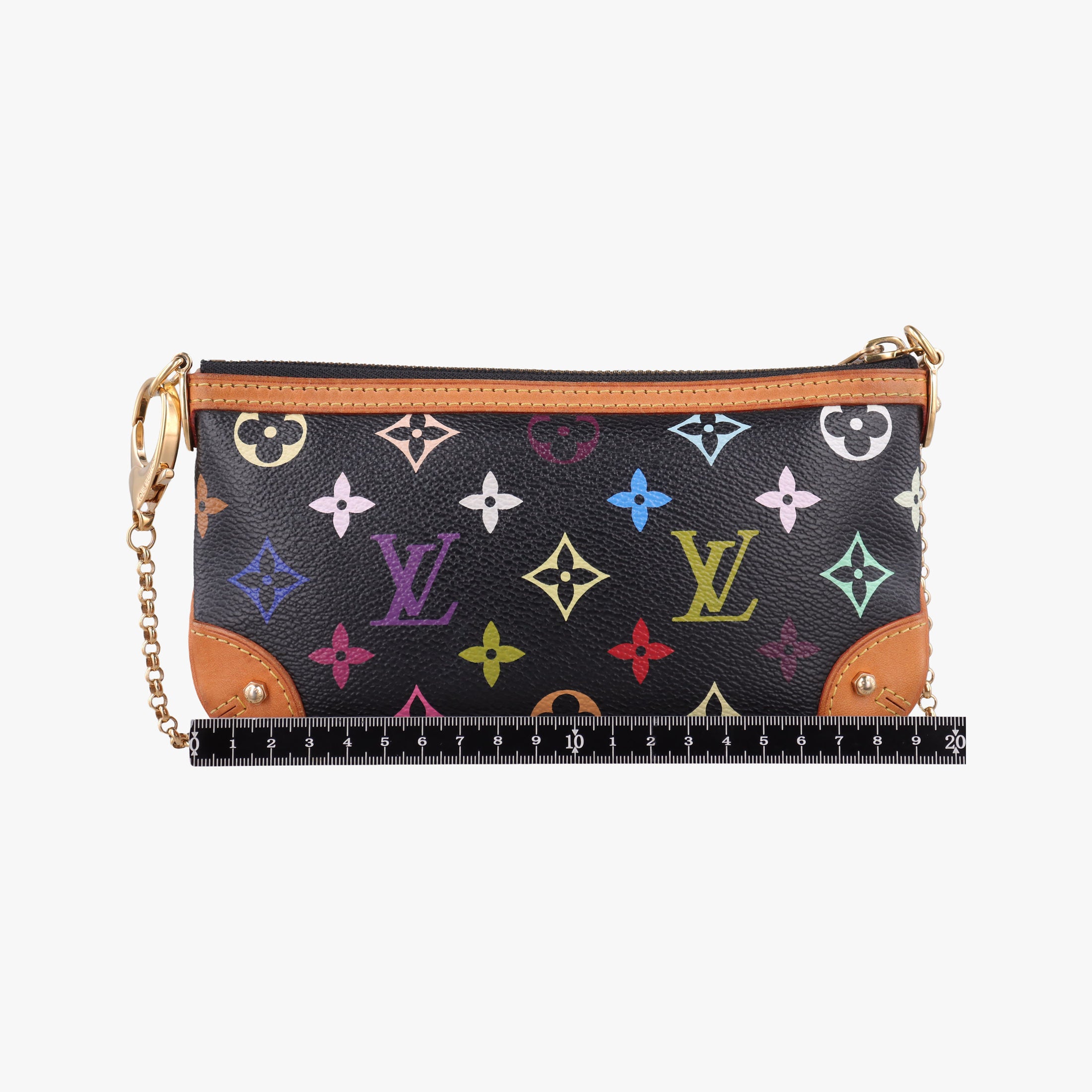Pre-owned Louis Vuitton Pochette Mira MM Noir Monogram Multicolor M60097 handbag | stylenewstar