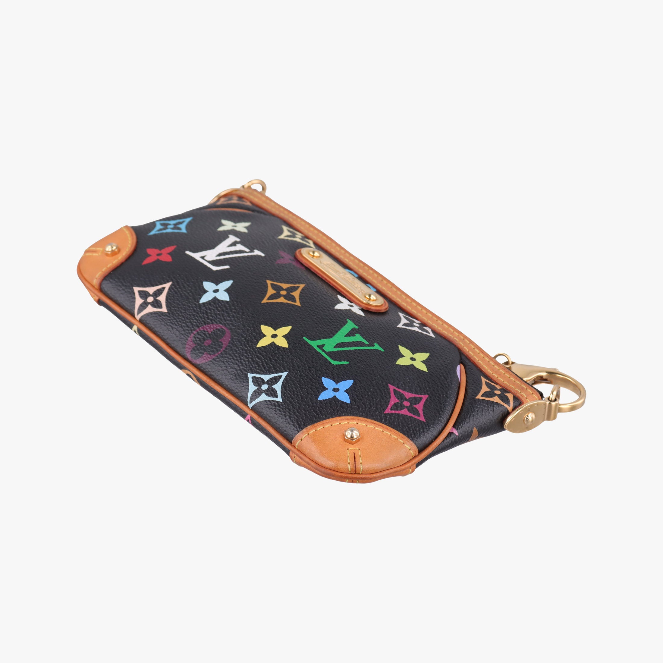 Pre-owned Louis Vuitton Pochette Mira MM Noir Monogram Multicolor M60097 handbag | stylenewstar