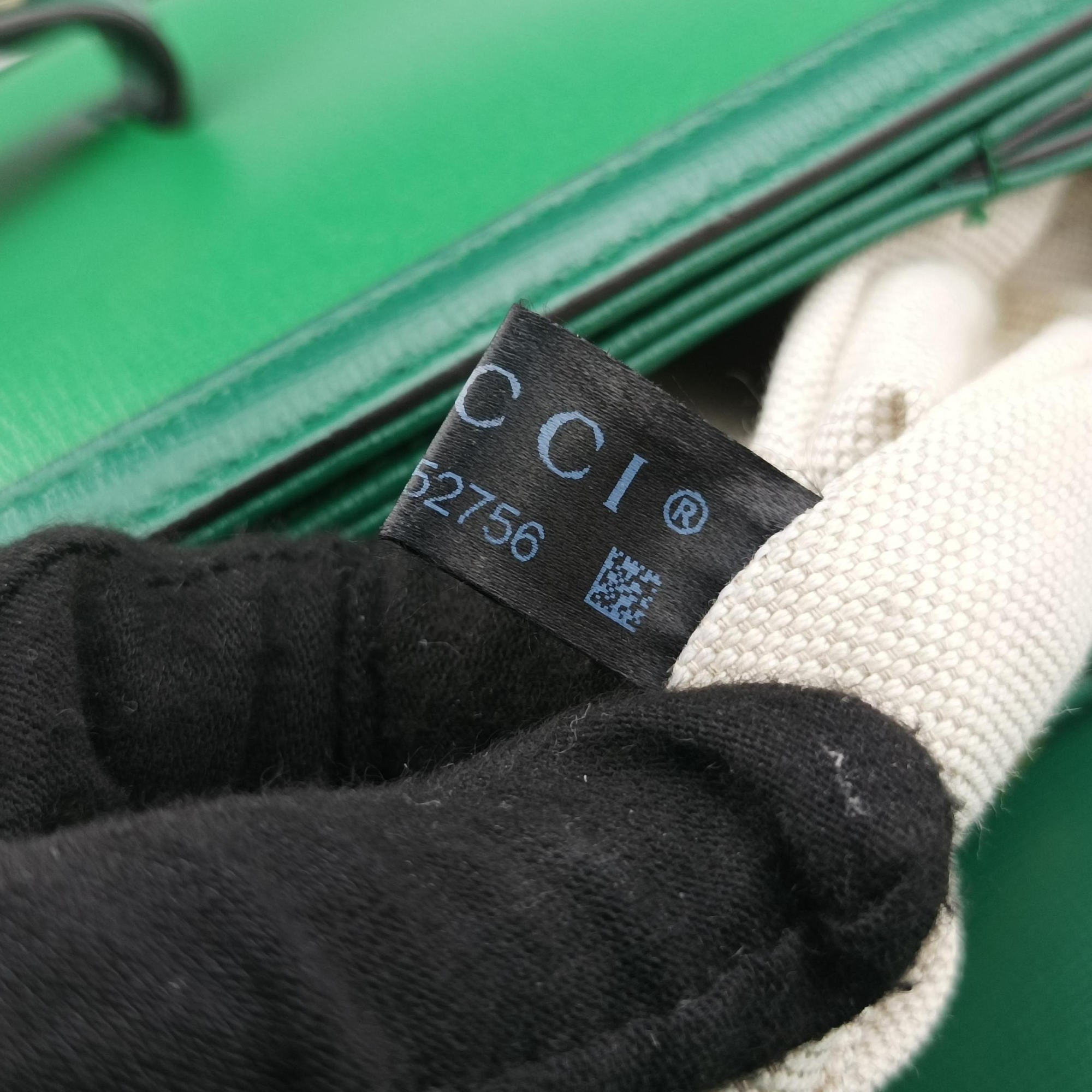 Secondhand Gucci The Hacker Project Horsebit 1955 Green Leather 602204 shoulderbag | stylenewstar
