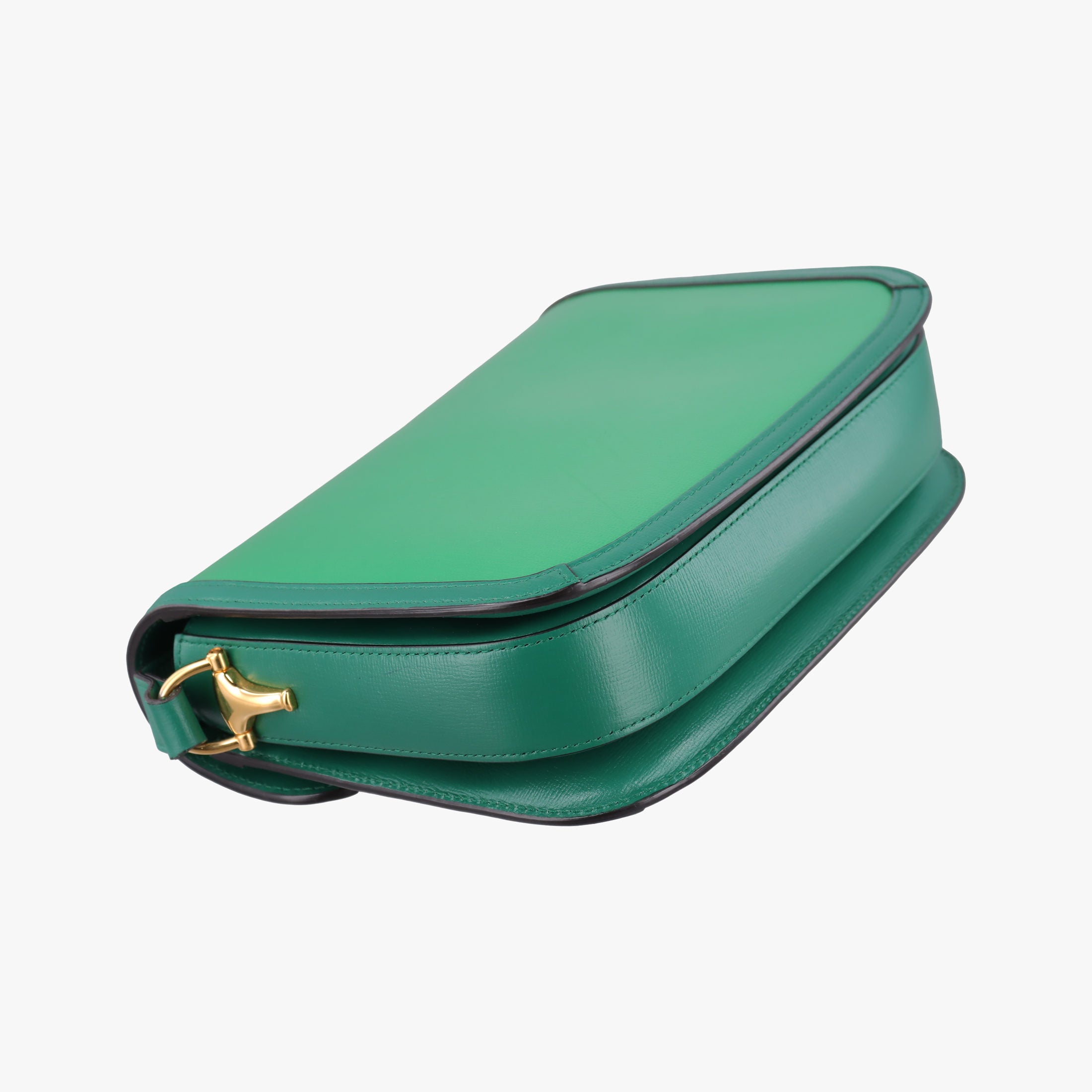 Secondhand Gucci The Hacker Project Horsebit 1955 Green Leather 602204 shoulderbag | stylenewstar