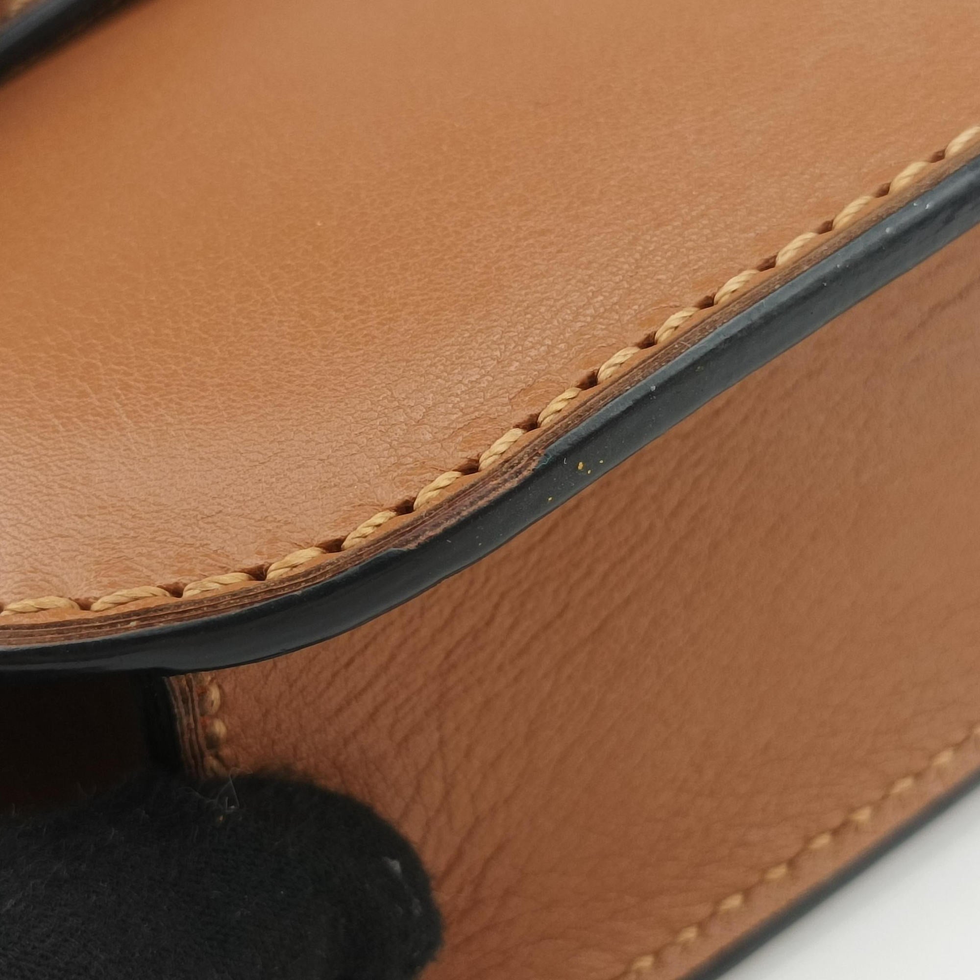 Vintage Valentino Rockstud Glam Lock Orange Leather  shoulderbag | stylenewstar
